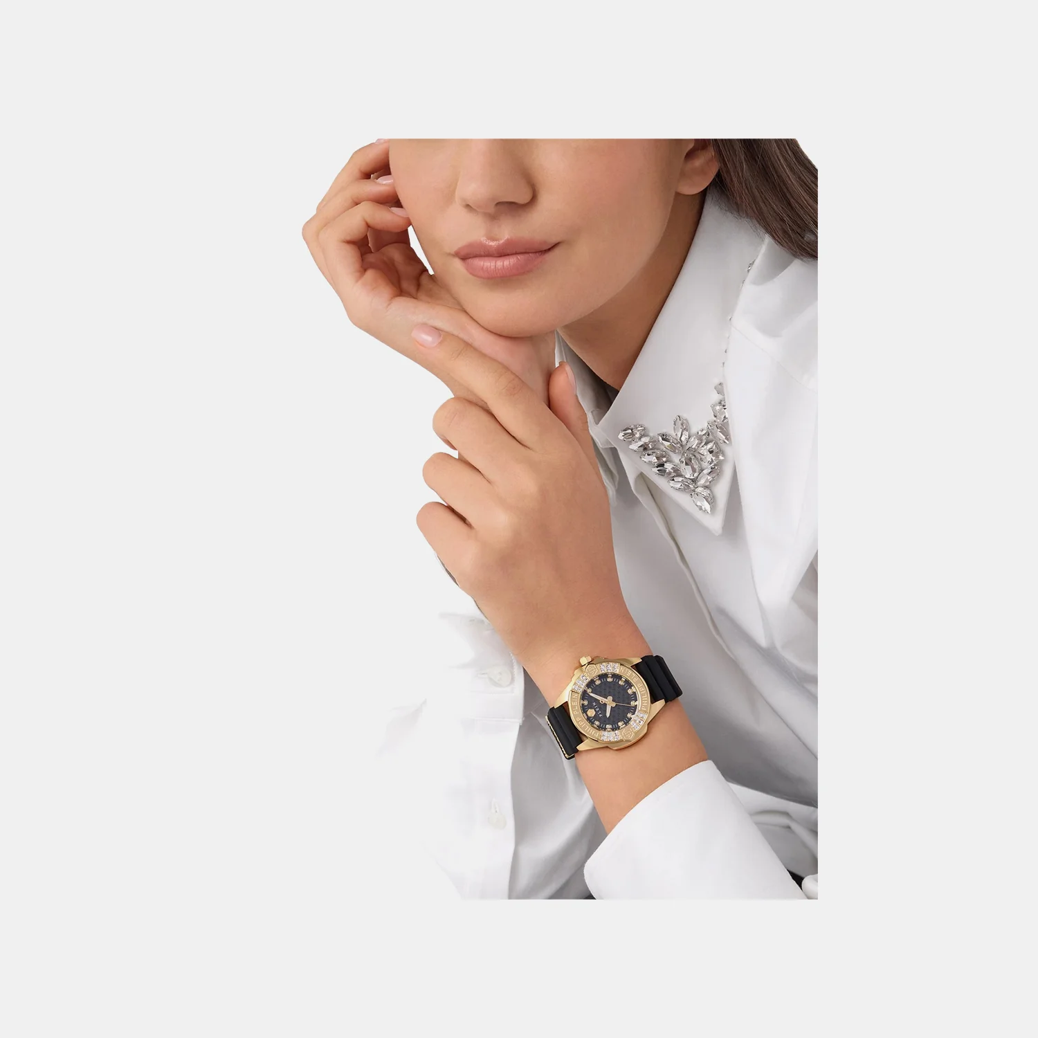 Women Quartz Black Dial Analog Silicone Watch PWOFA0225 - Image 4