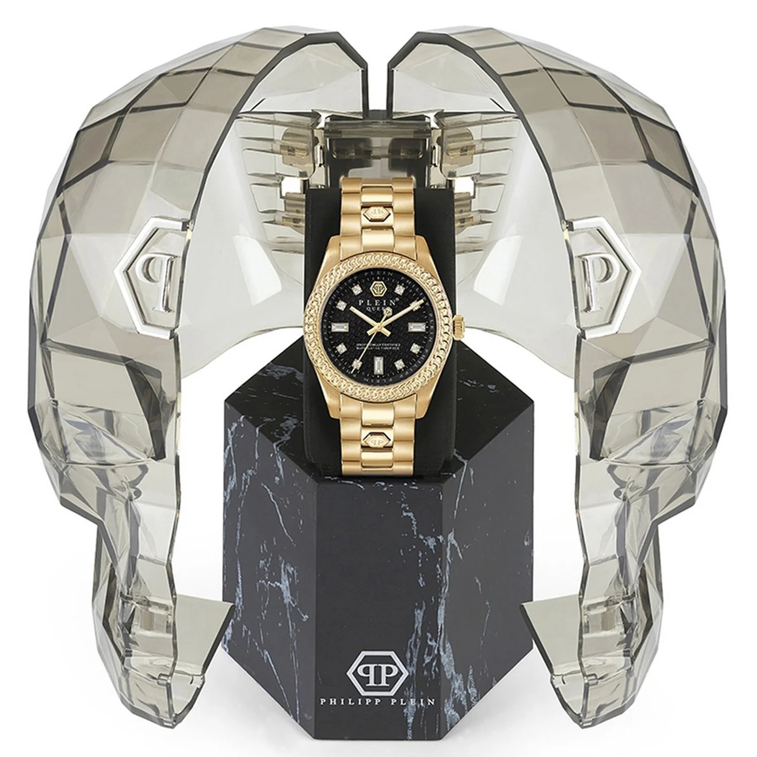 Queen Women Quartz Black Dial Analog Stainless Steel Watch PWDAA0621 - Image 5