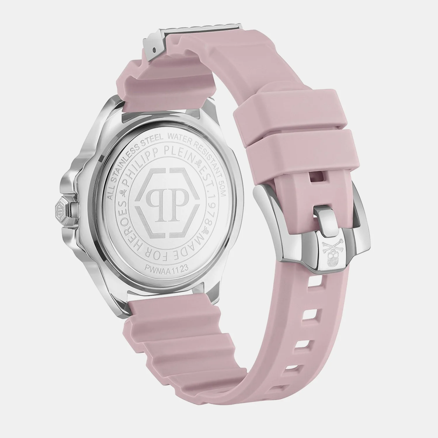 Women Quartz Pink Dial Analog Silicone Watch PWNAA1123 - Image 4