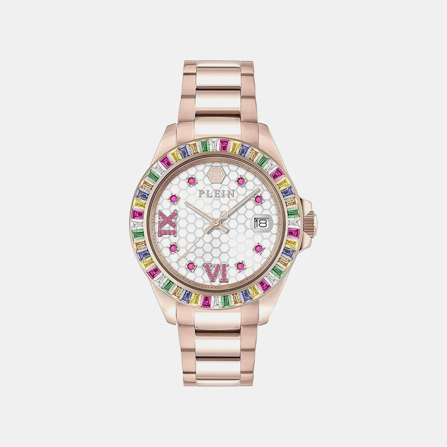 Women Quartz Silver White Dial Analog Metal Watch PW2FA0425