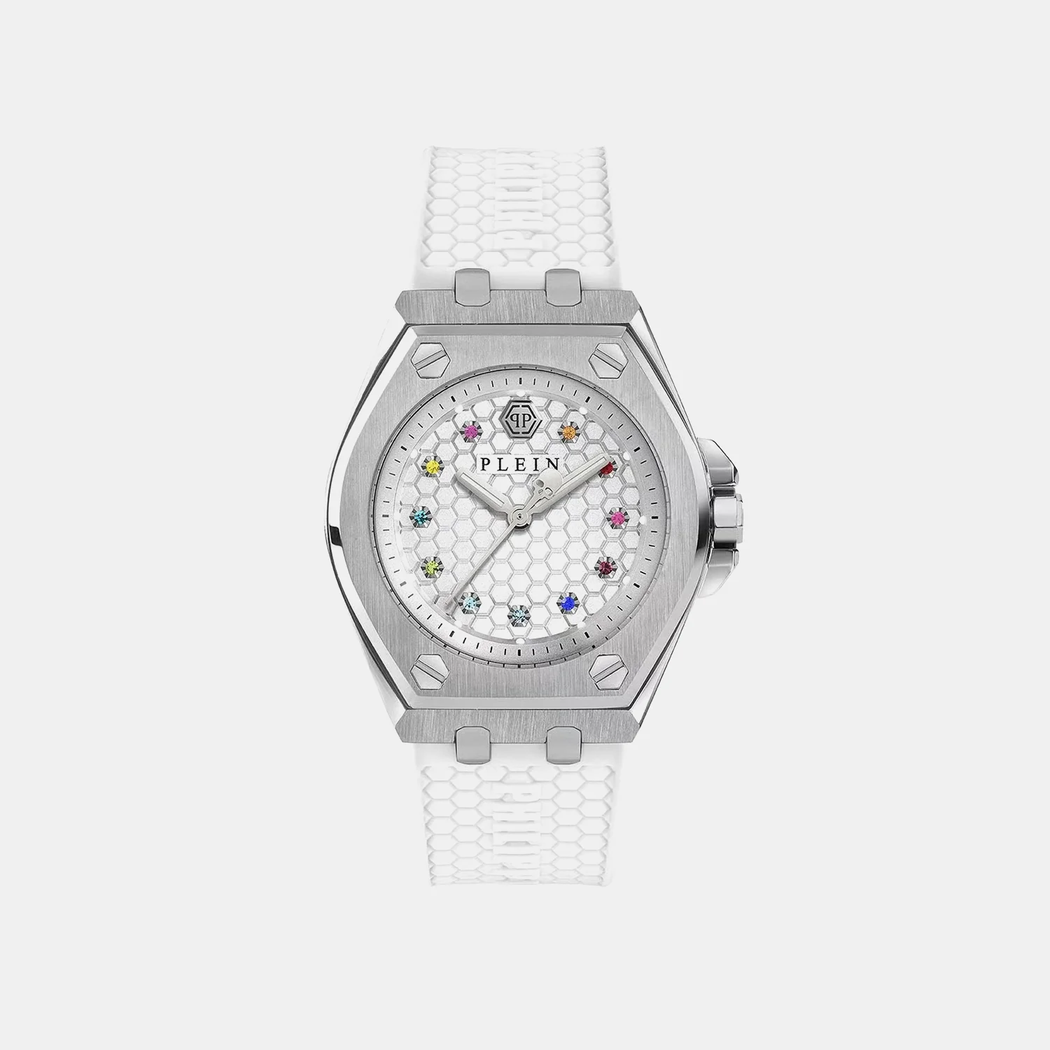 Women Quartz White Dial Analog Silicone Watch PWJAA0122