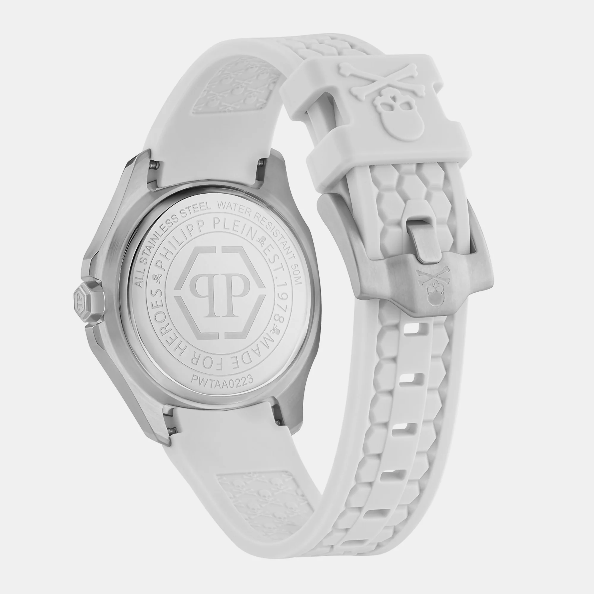 Women Quartz White Dial Analog Silicone Watch PWTAA0223 - Image 3