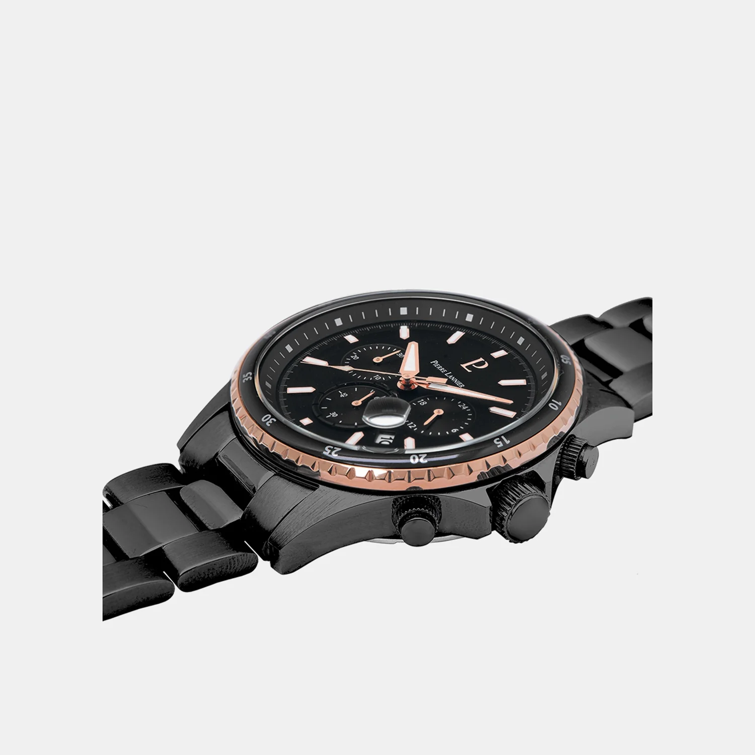 Cronos Men Quartz Black Dial Analog Stainless Steel Watch 228J239 - Image 2
