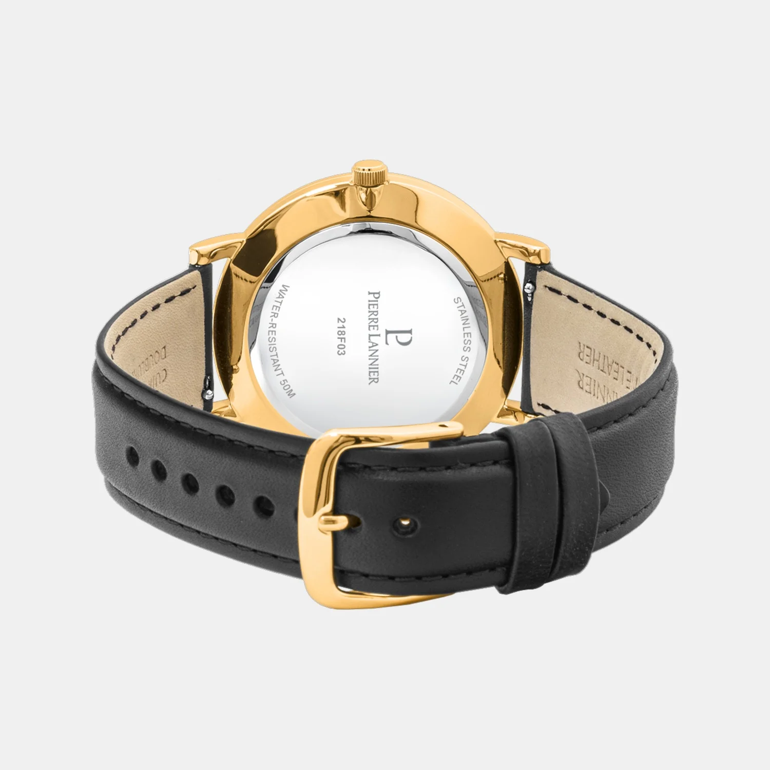 Essential Men Quartz Black Dial Analog Leather Watch 218F033 - Image 4