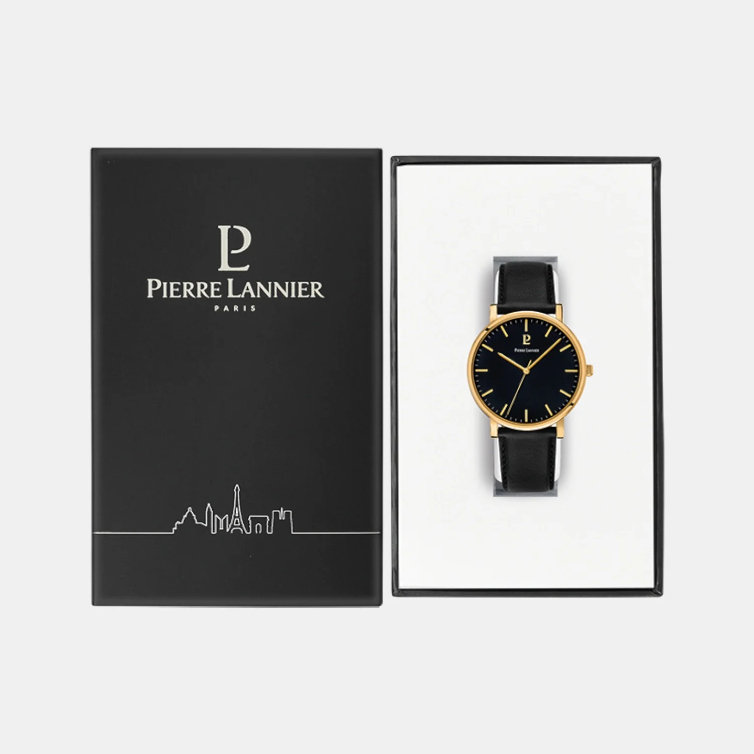 Essential Men Quartz Black Dial Analog Leather Watch 218F033 - Image 5