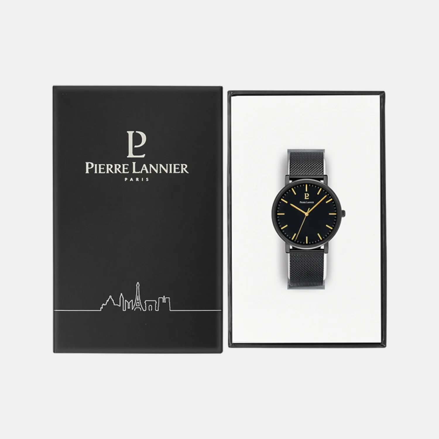 Essential Men Quartz Black Dial Analog Mesh Watch 218F439 - Image 5