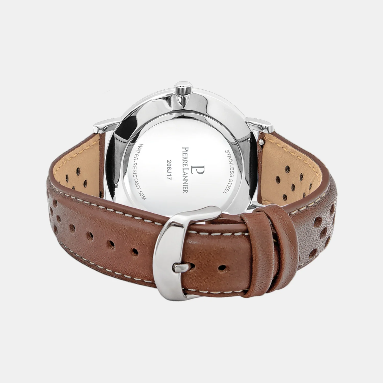 Essential Men Quartz Green Dial Analog Leather Watch 206J174 - Image 5