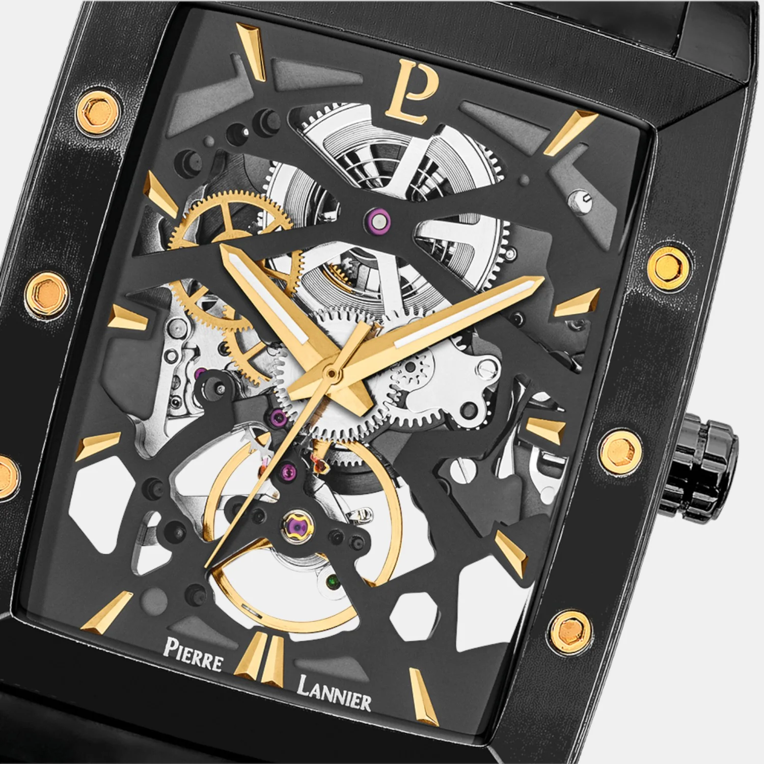 Hector Men Automatic Black Dial Analog Stainless Steel Watch 340A439 - Image 2