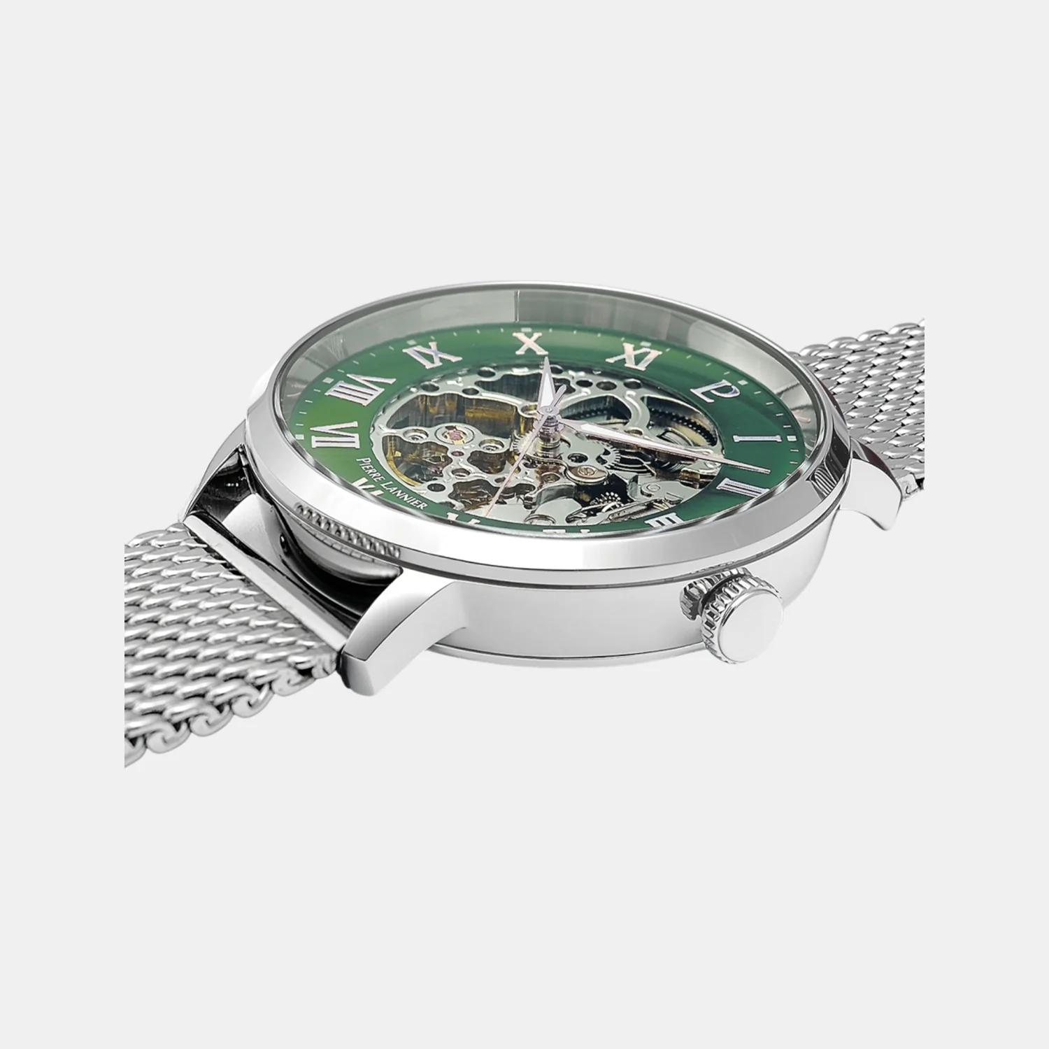 Men Automatic Green Dial Analog Mesh Watch 323D171 - Image 4