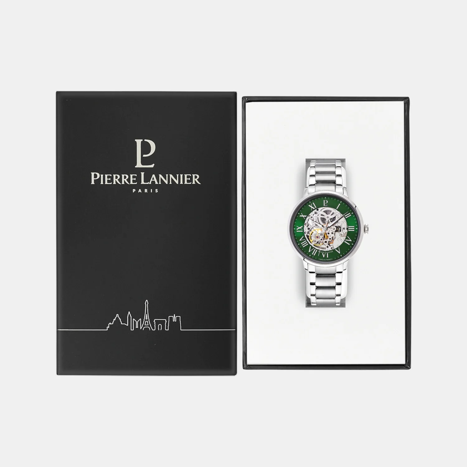 Men Automatic Green Dial Analog Stainless Steel Watch 317B171 - Image 6