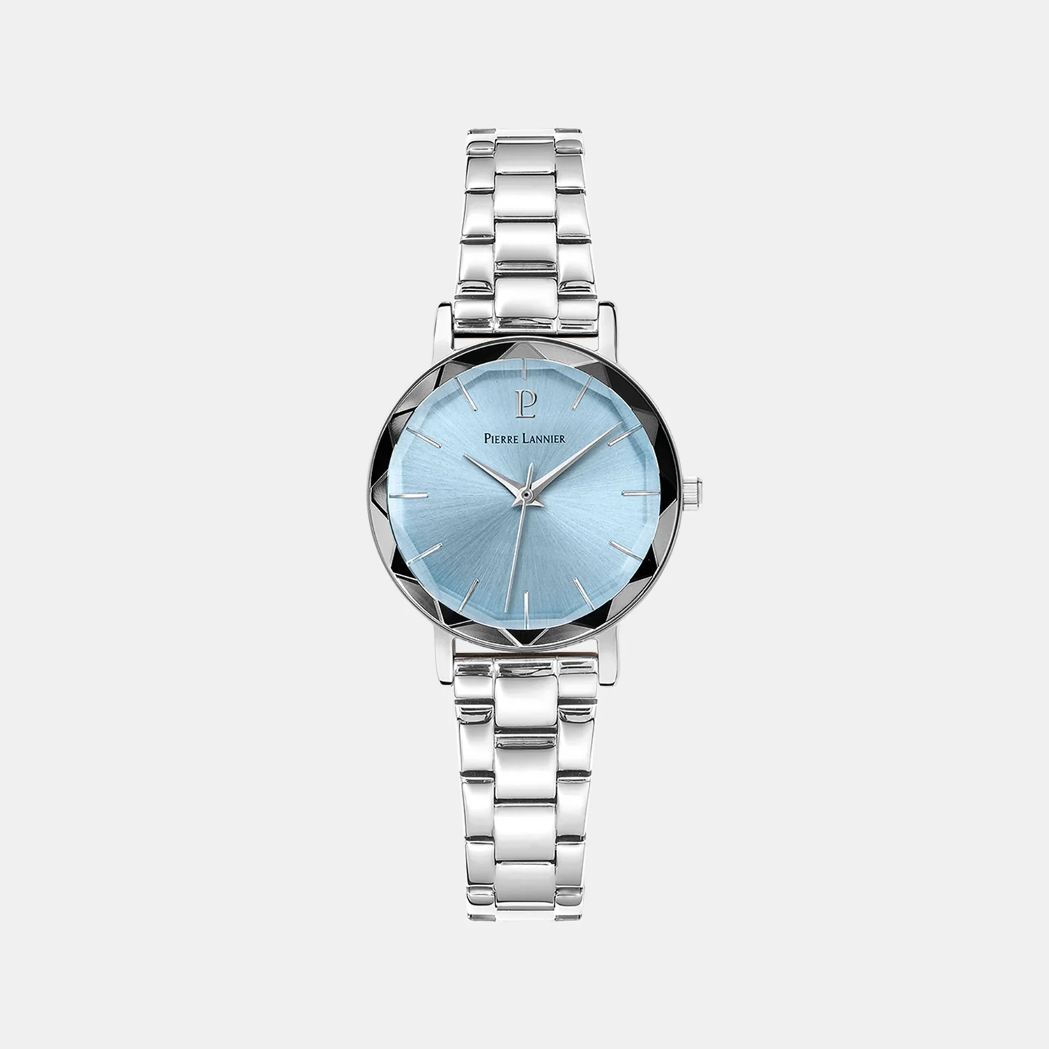 Multiples Women Quartz Blue Dial Analog Stainless Steel Watch 011L661
