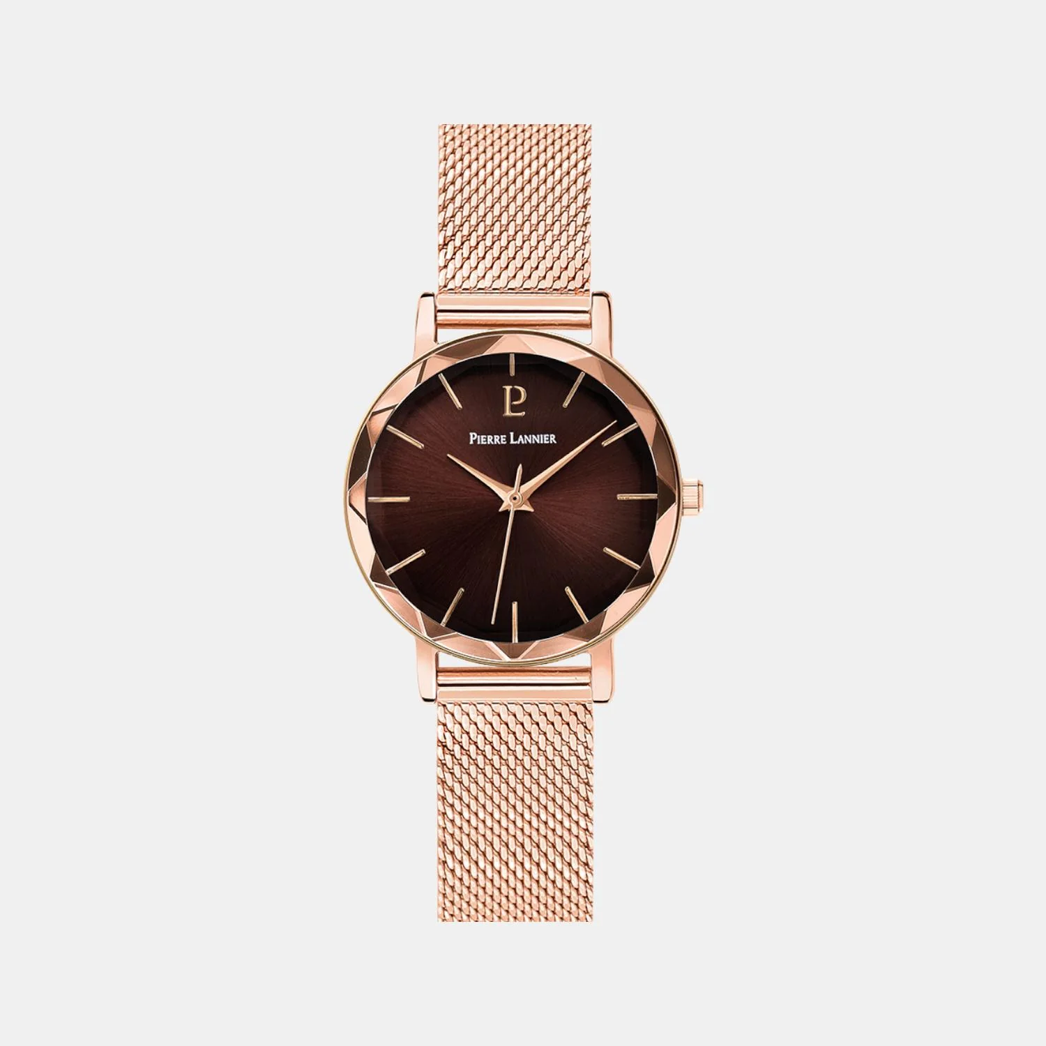 Multiples Women Quartz Brown Dial Analog Mesh Watch 010P988
