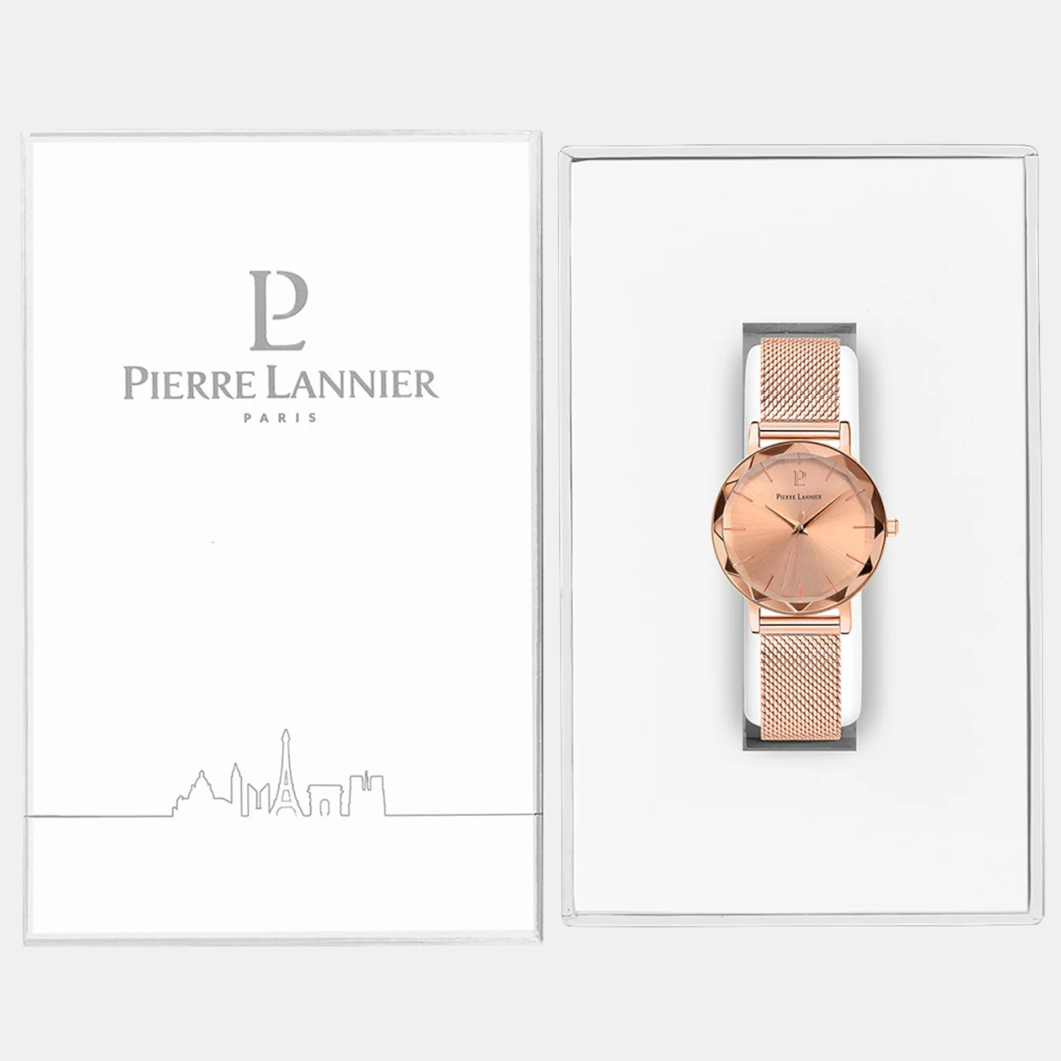 Multiples Women Quartz Rose Gold Dial Analog Mesh Watch 010P958 - Image 5