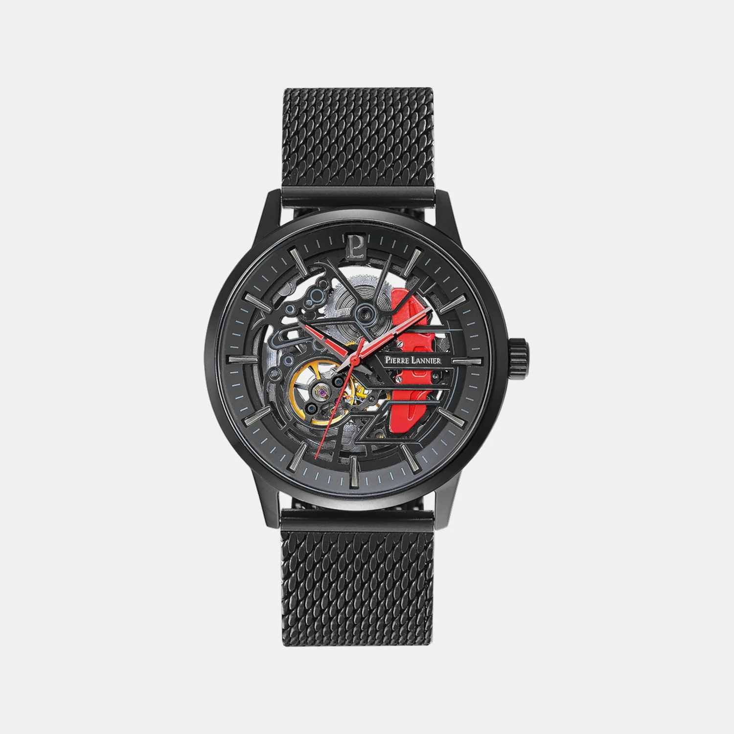 Paddock Men Automatic Black Dial Analog Mesh Watch 338A439