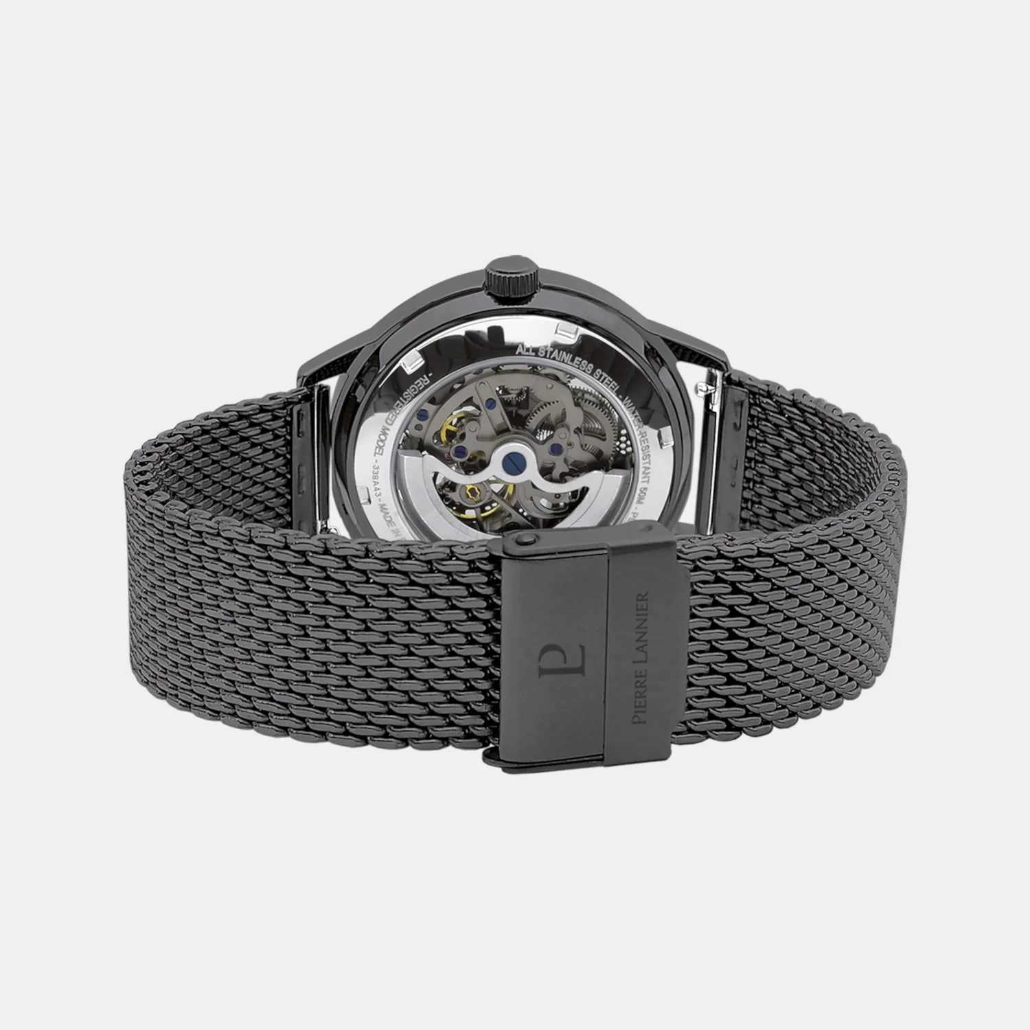Paddock Men Automatic Black Dial Analog Mesh Watch 338A439 - Image 4