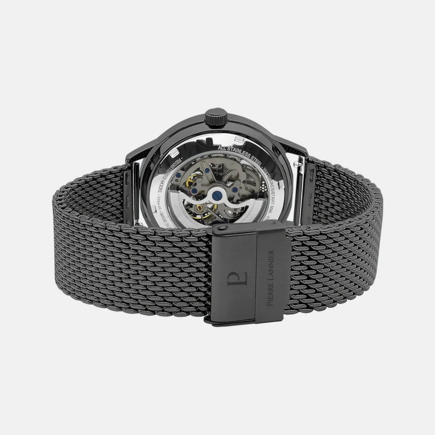 Paddock Men Automatic Black Dial Analog Mesh Watch 338A469 - Image 4