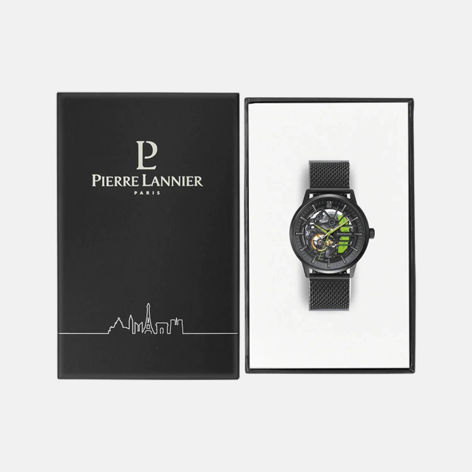 Paddock Men Automatic Black Dial Analog Mesh Watch 338A469 - Image 5