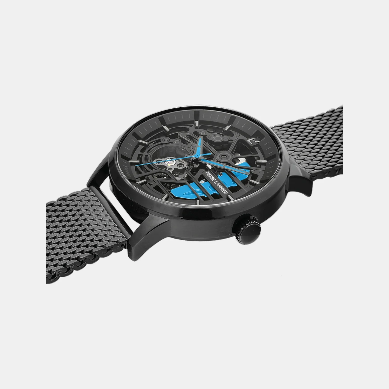 Paddock Men Automatic Black Dial Analog Mesh Watch 345A469 - Image 4