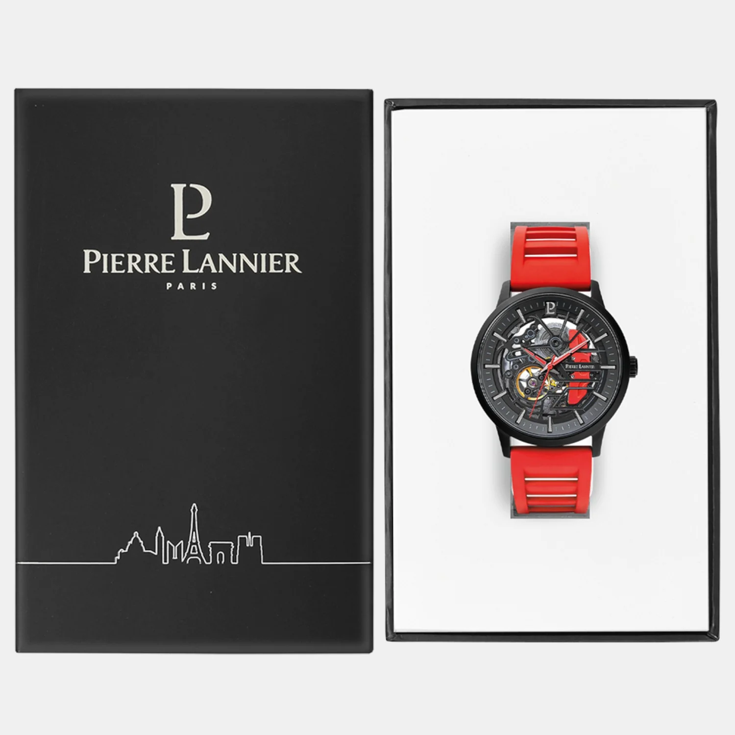 Paddock Men Automatic Black Dial Analog Rubber Watch 341A459 - Image 6