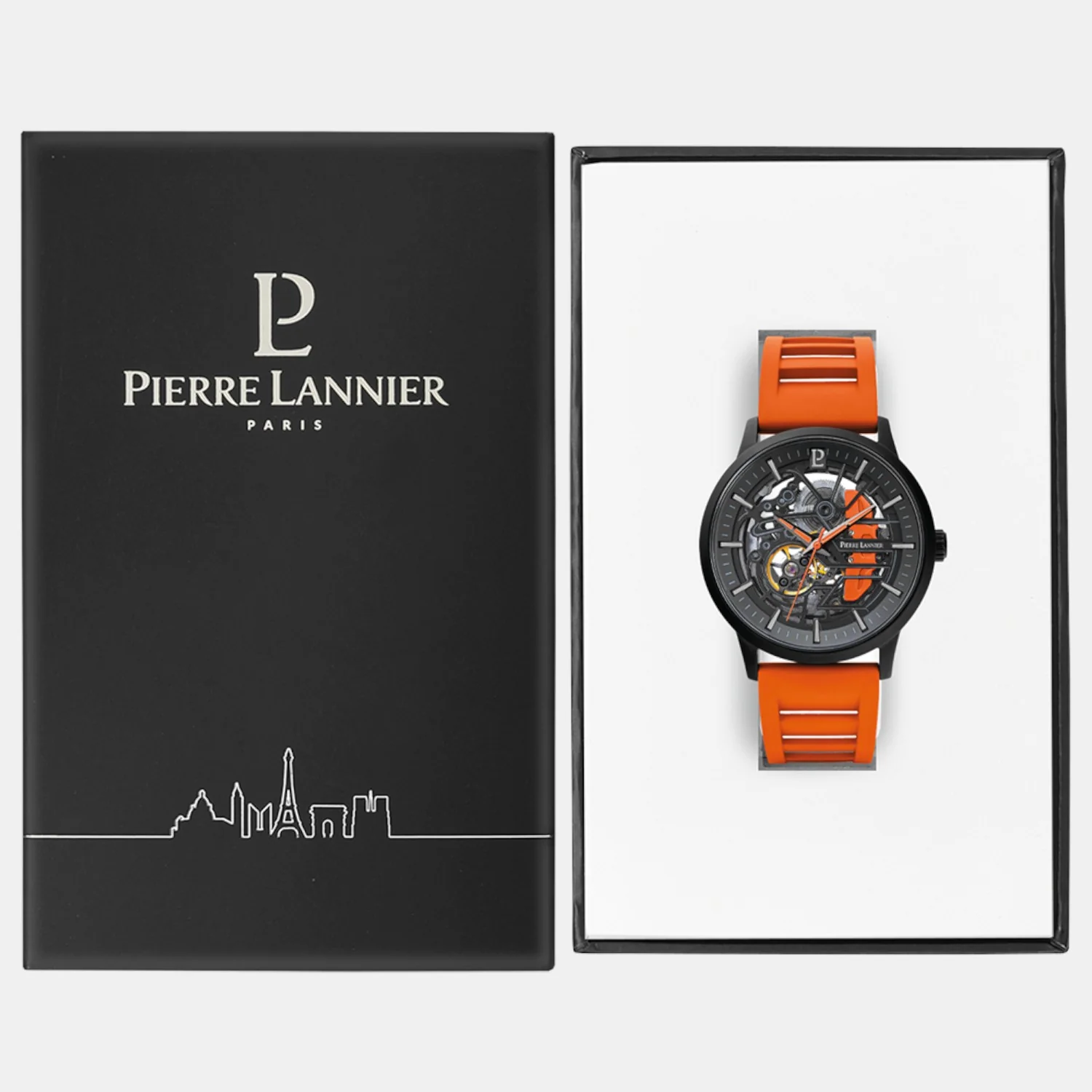 Paddock Men Automatic Black Dial Analog Rubber Watch 341A499 - Image 6