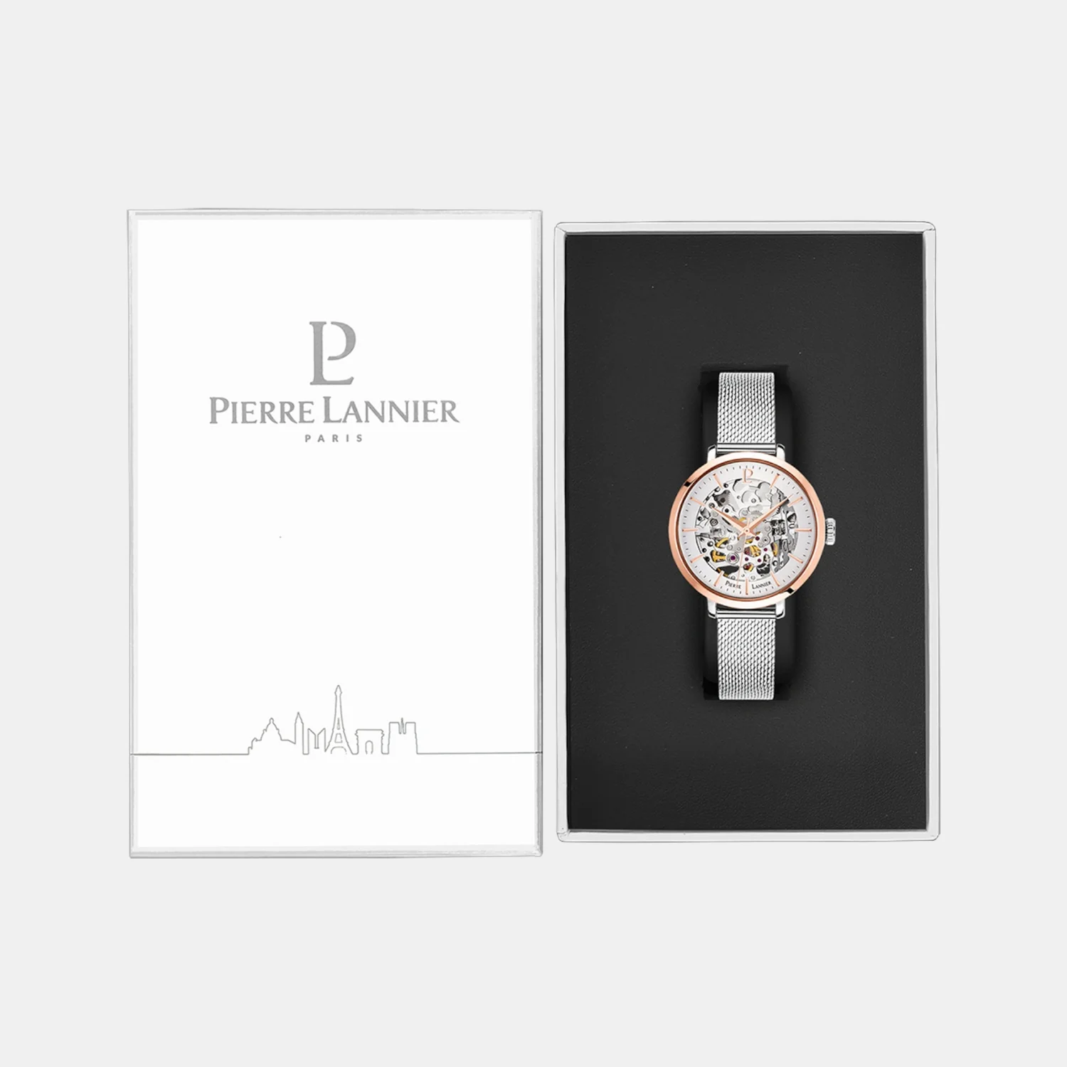 Women Automatic Silver Dial Analog Mesh Watch 312B628 - Image 8
