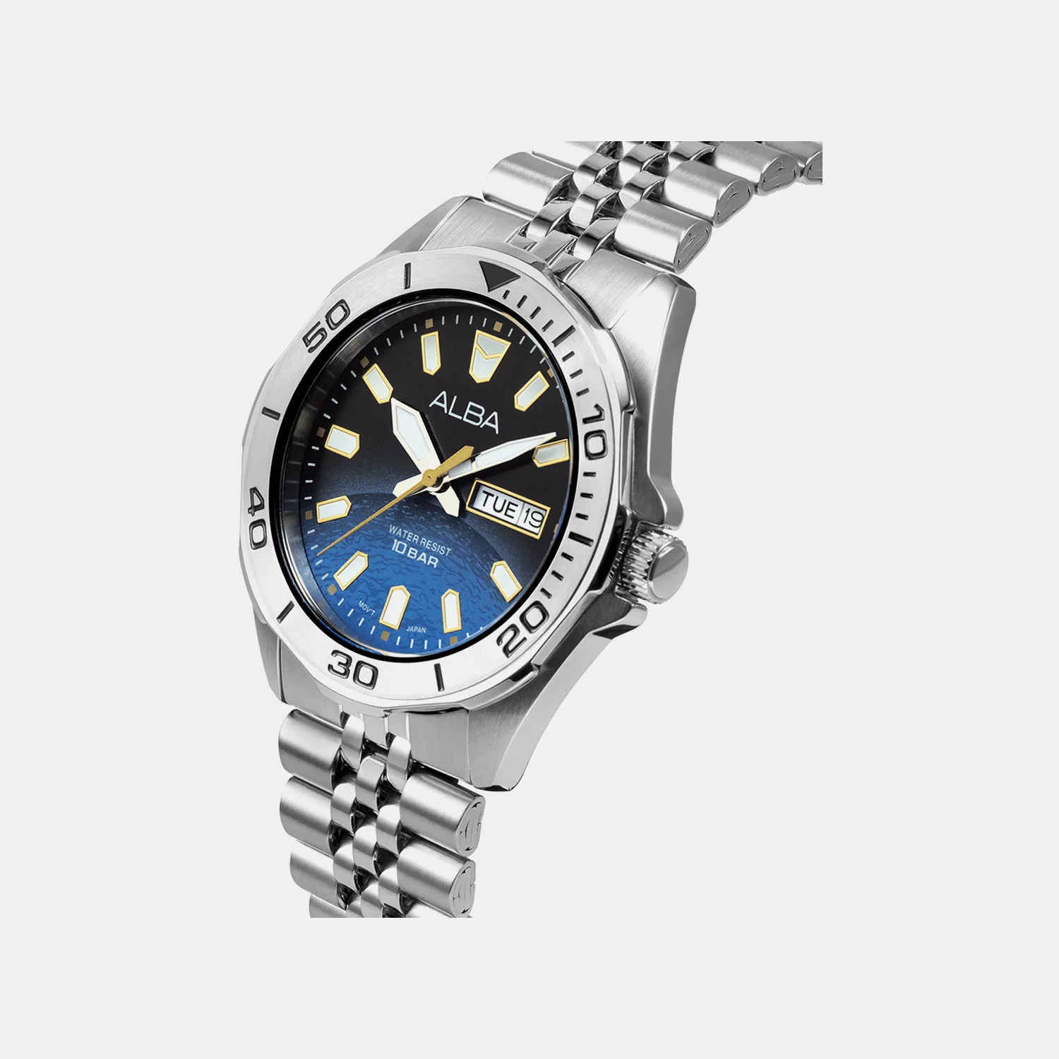 Planet Neptune Men Quartz Blue Gradiant Dial Analog Steel Watch AV3589X1 - Image 2