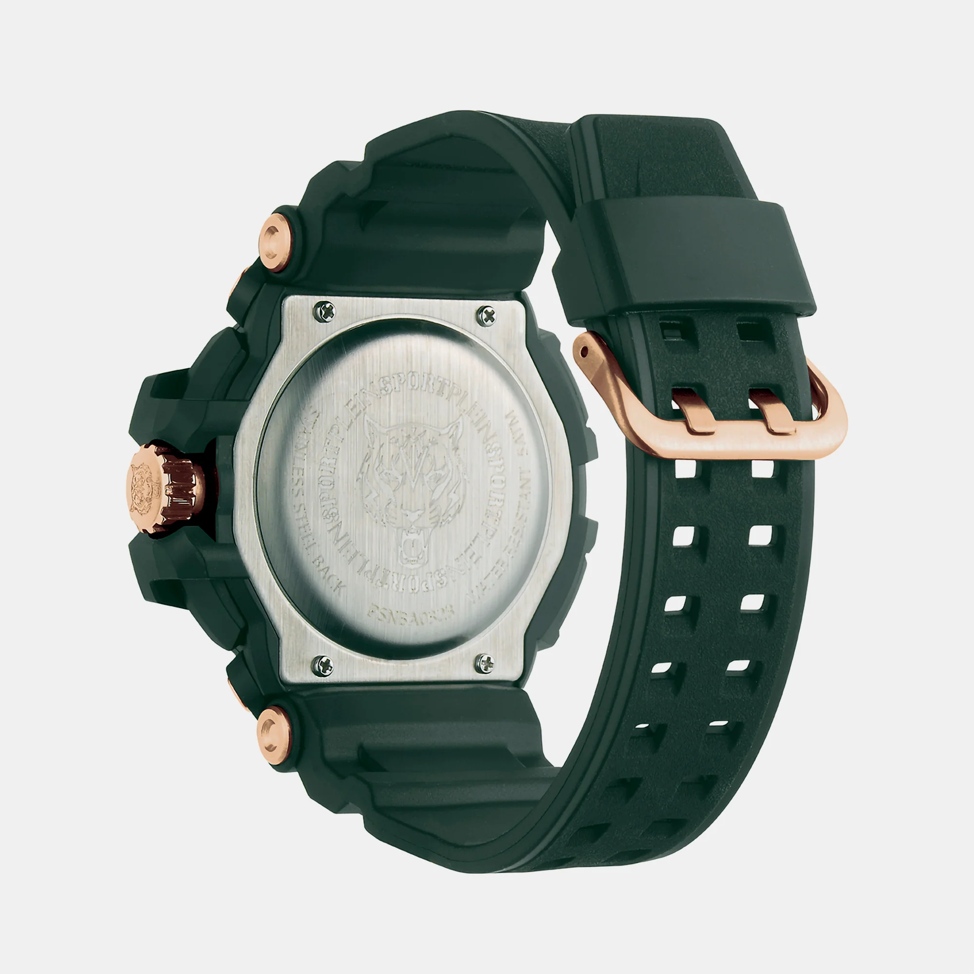 Combat Men Quartz Black Dial Analog-Digital Silicone Watch PSNBA0323 - Image 2
