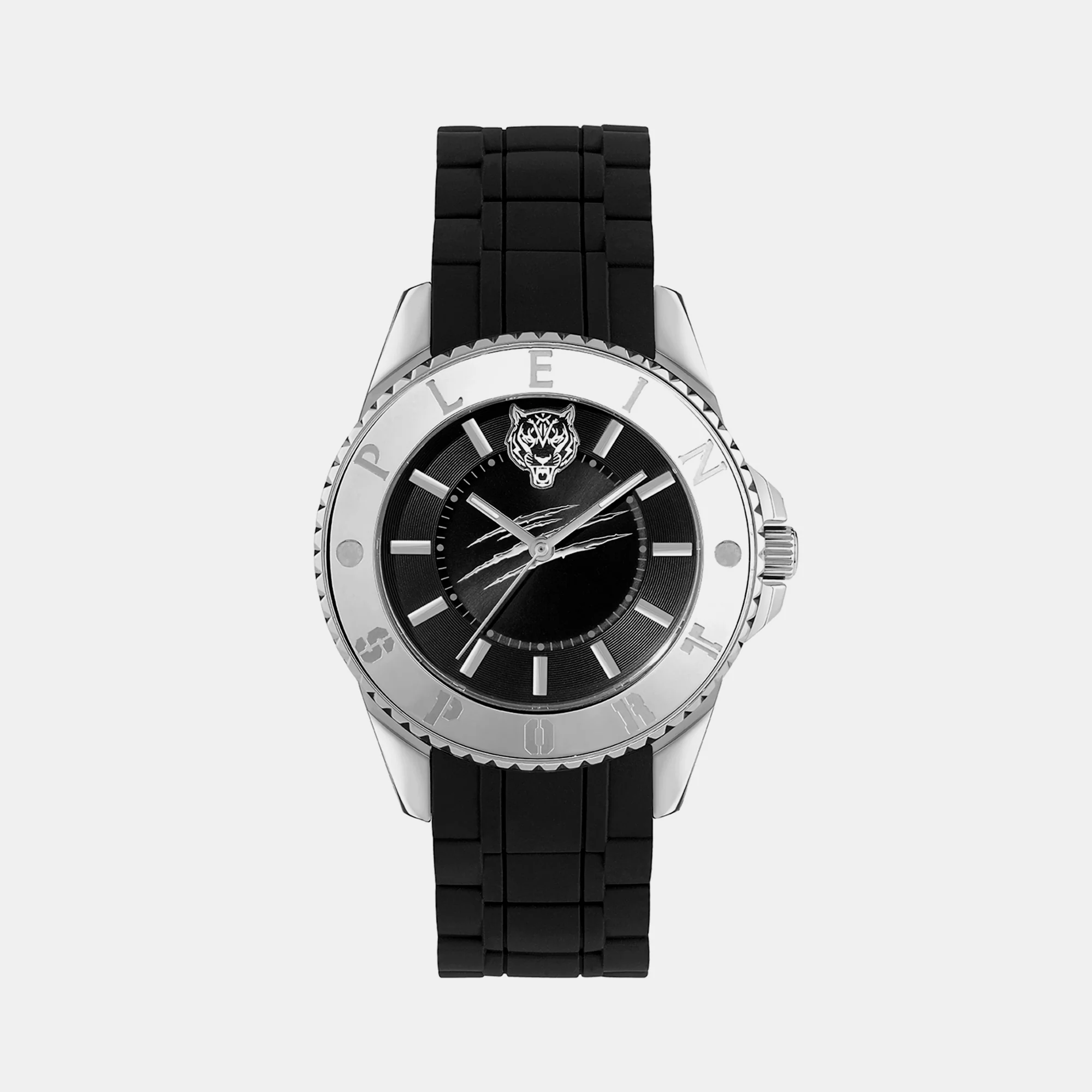 Glam Women Quartz Black Dial Analog Silicone Watch PSKBA0123