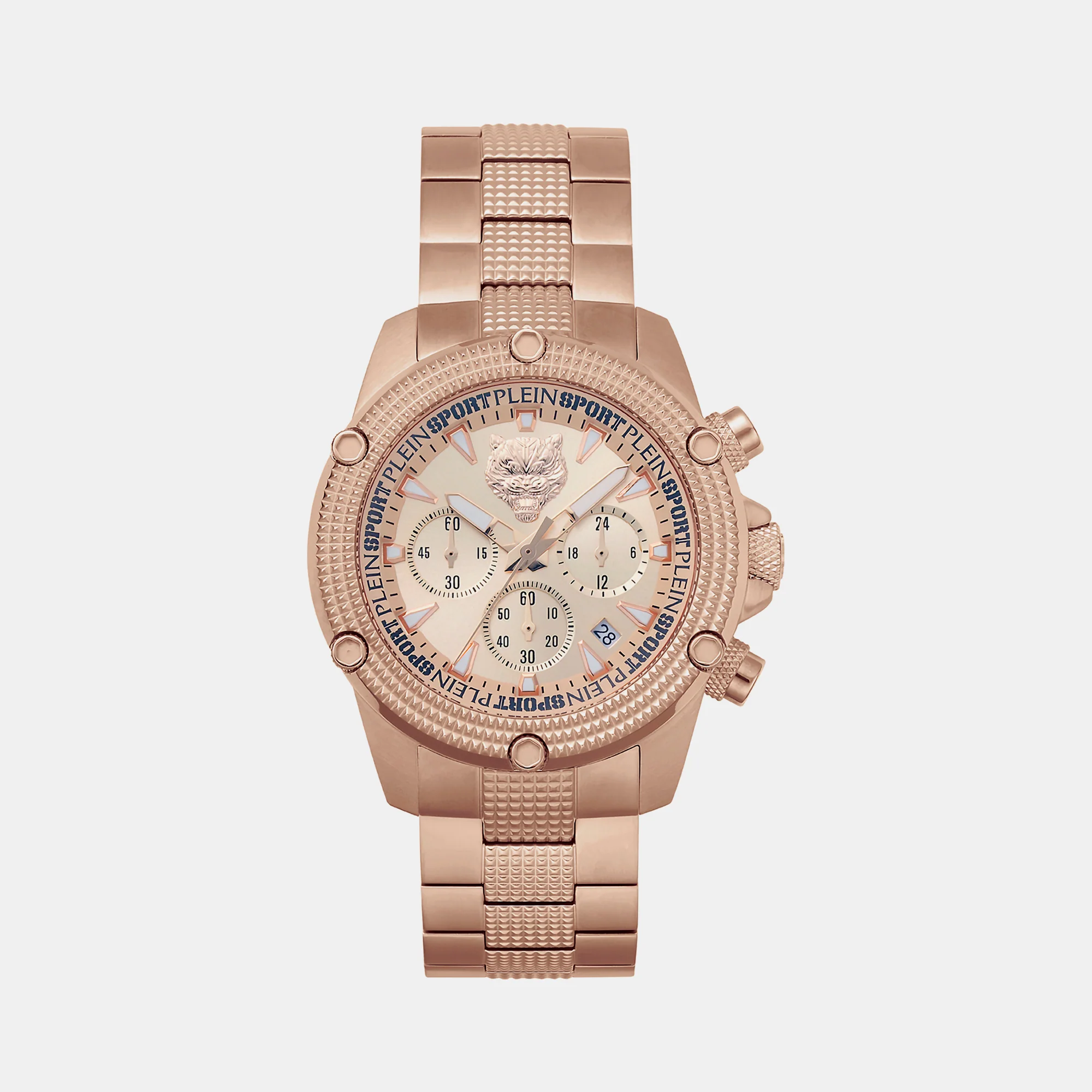 Hurricane Unisex Quartz Rose Gold Dial Chronograph Stainless Steel Watch PSDBA1123