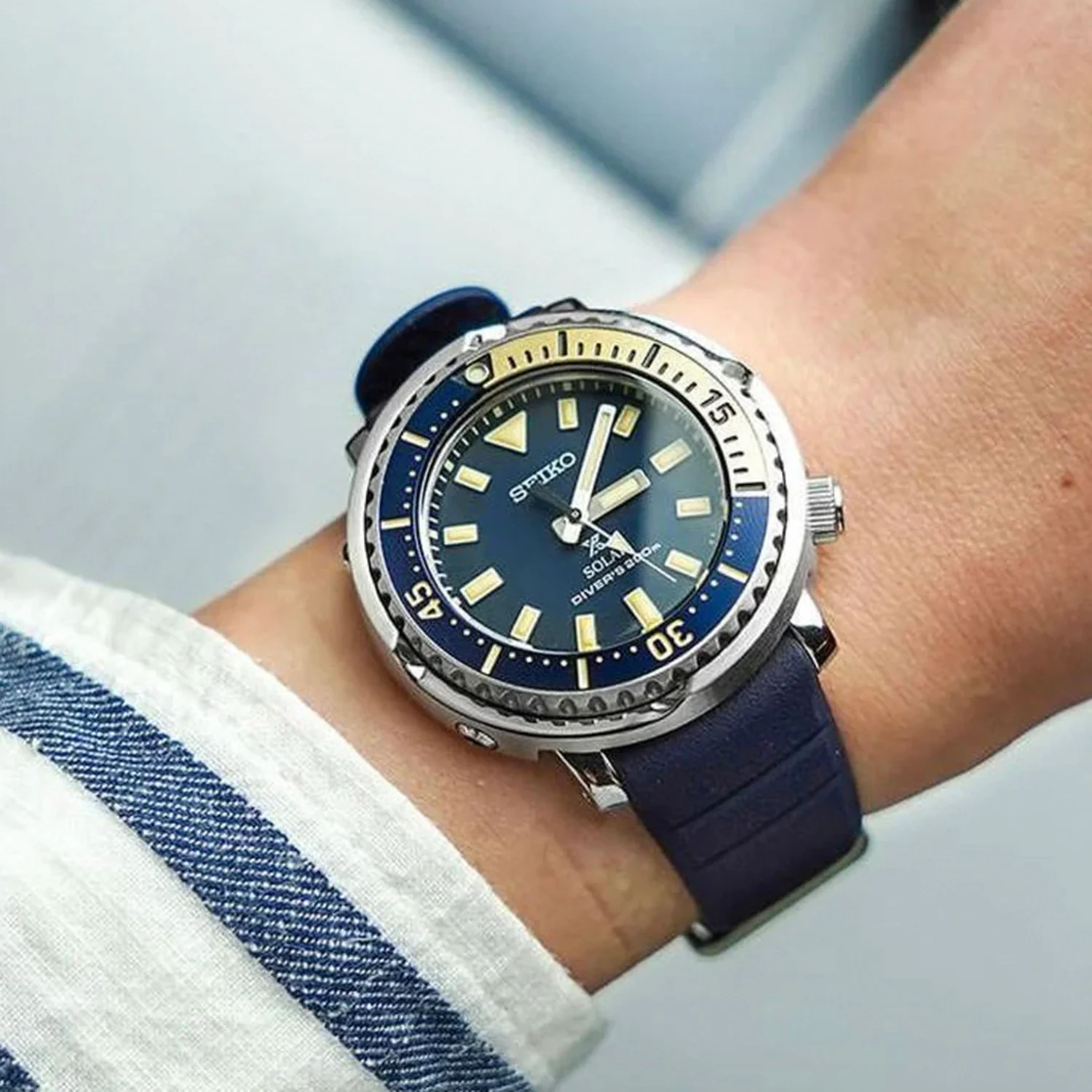 Prospex Mini Tuna Safari Edition Men Solar Blue Dial Analog Silicone Watch SUT403P1 - Image 6