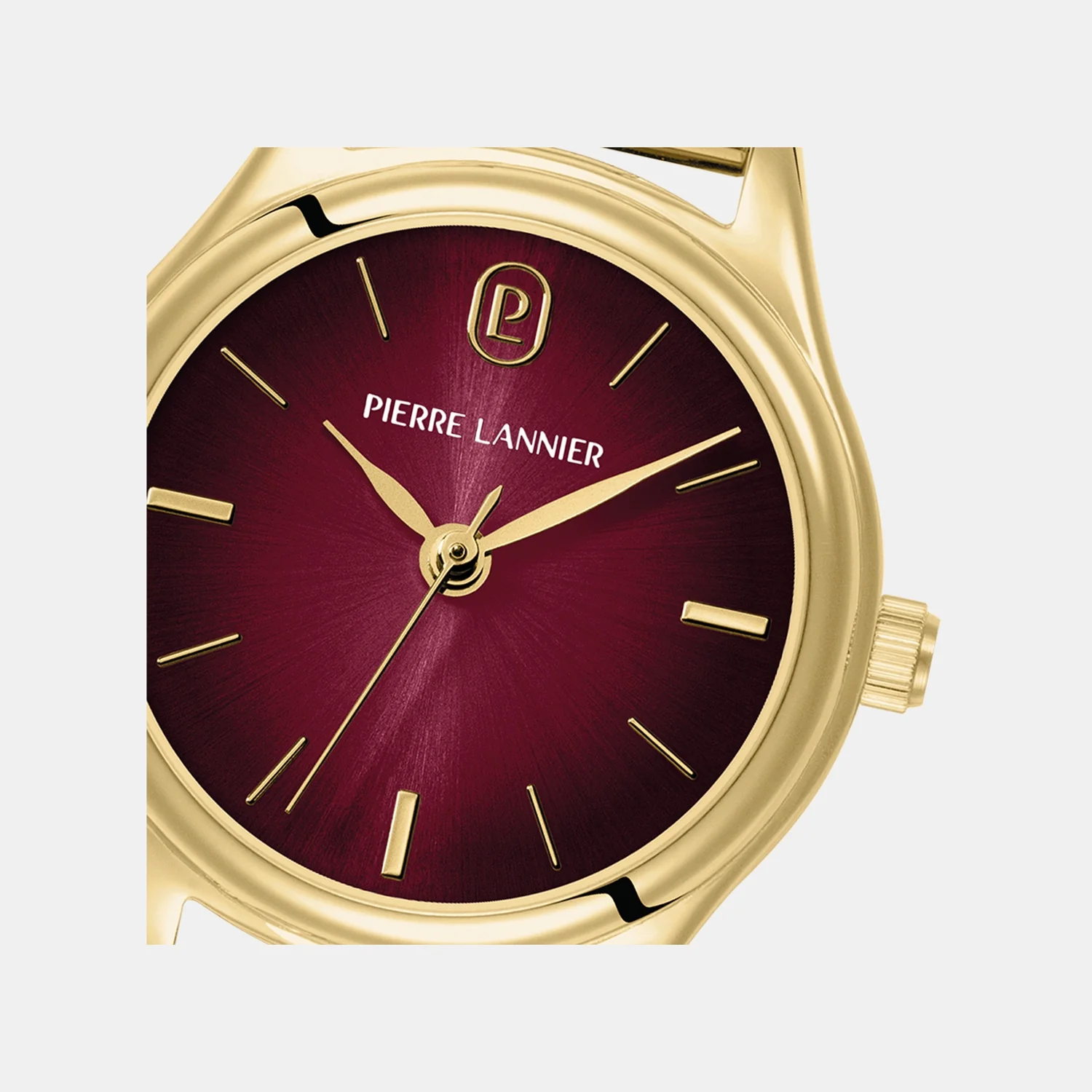 Pya Women Quartz Burgundy Dial Analog Stainless Steel Watch 021K552 - Image 2