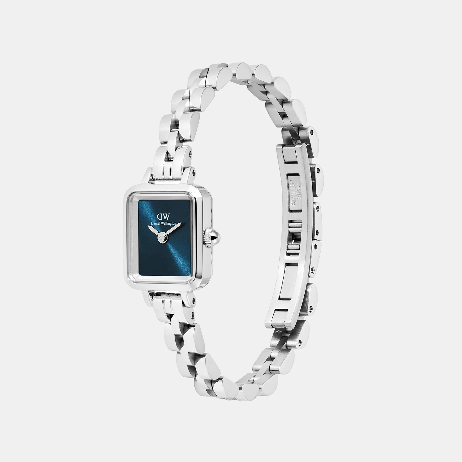 Quadro Mini Women Quartz Blue Dial Analog Stainless Steel Watch DW00100846K - Image 3