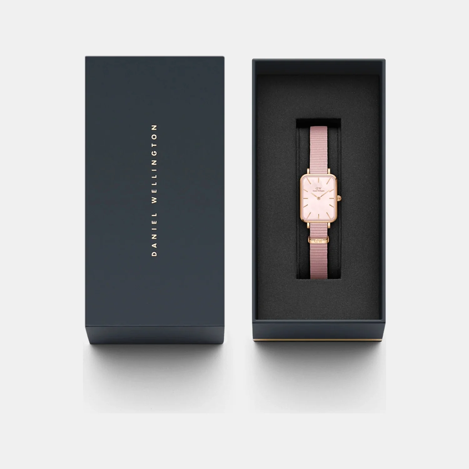 Quadro Women Quartz Mother of Pearl Pink Dial Analog Stainless Steel Watch DW00100509 - Image 3