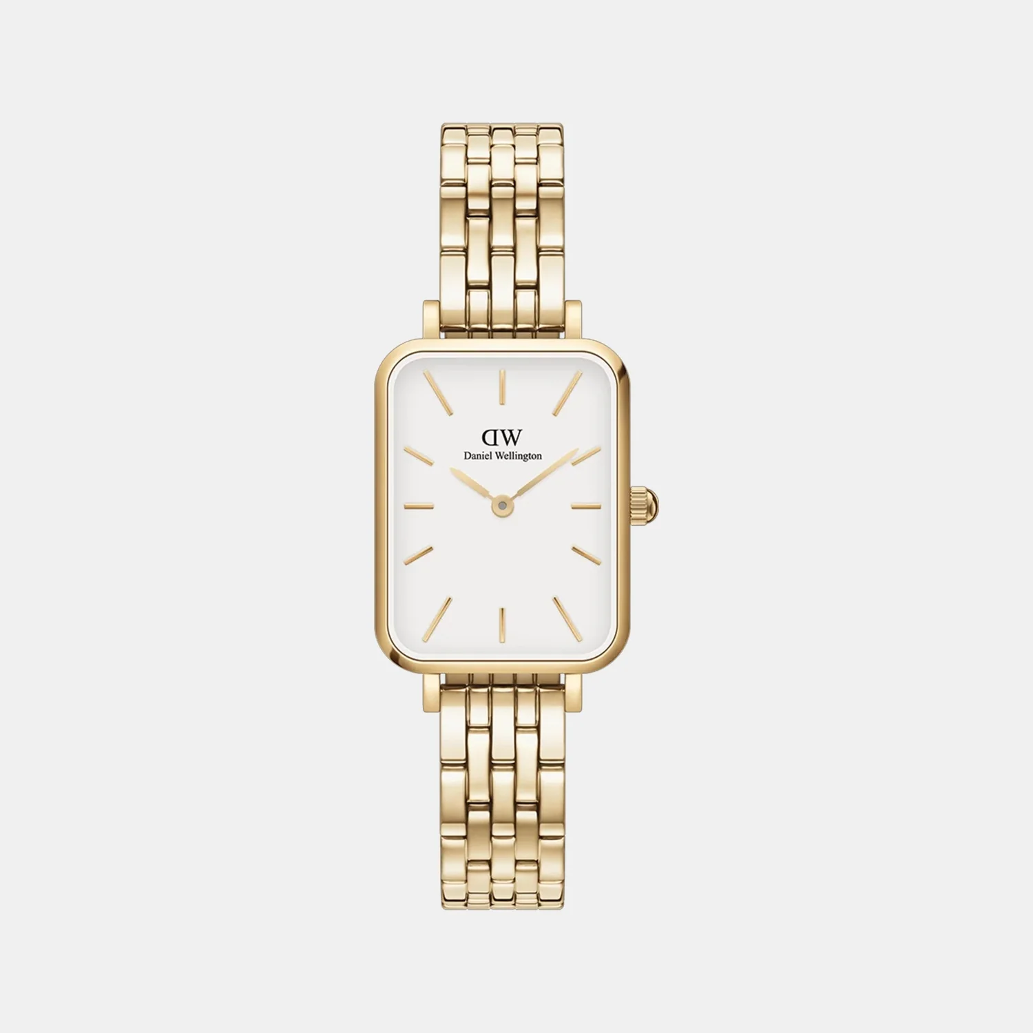 Quadro Women Quartz White Dial Analog Stainless Steel Watch DW00100622K