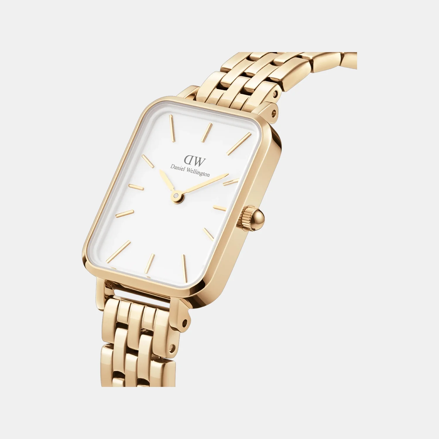 Quadro Women Quartz White Dial Analog Stainless Steel Watch DW00100622K - Image 2