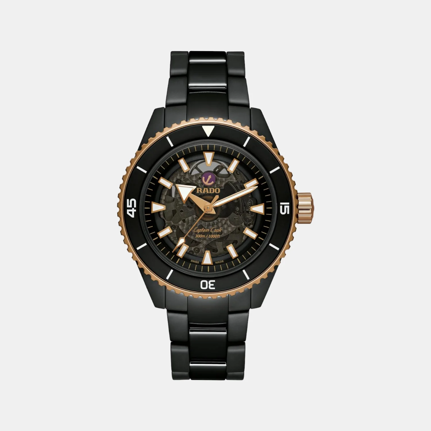 Captain Cook High Tech Men Automatic Black Dial Analog Ceramic Watch R32127162