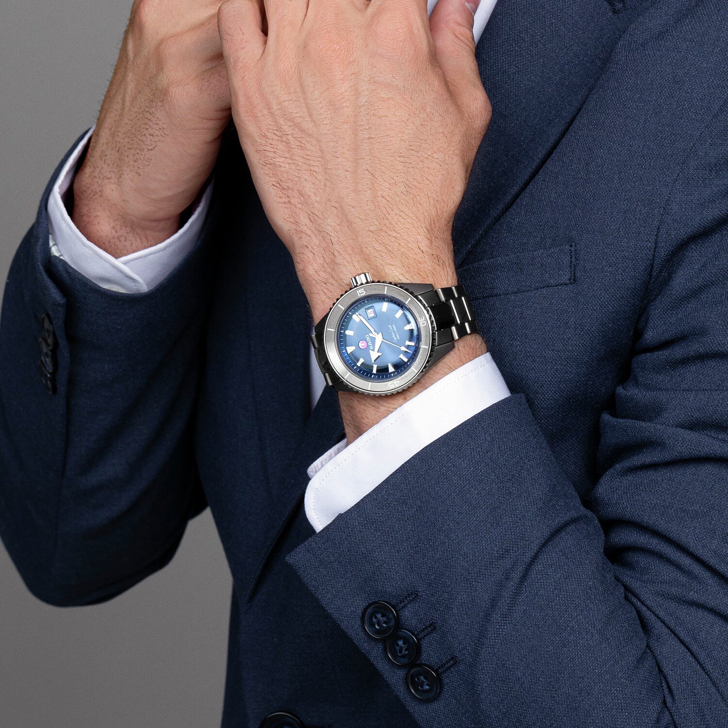 Captain Cook Men Automatic Blue Dial Analog Ceramic Watch R32144202 - Image 4