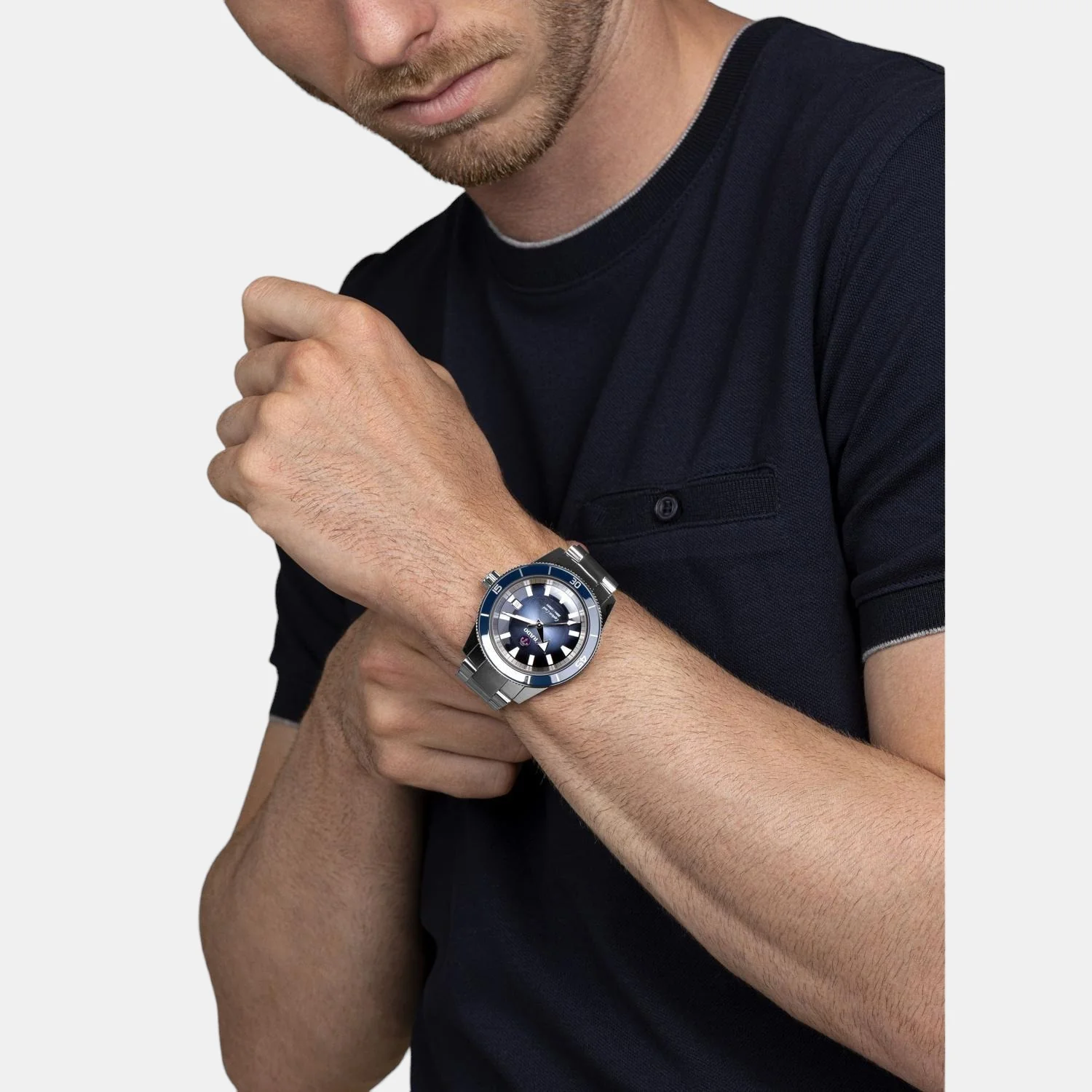 Captain Cook Men Automatic Blue Dial Analog Stainless Steel Watch R32105203 - Image 5