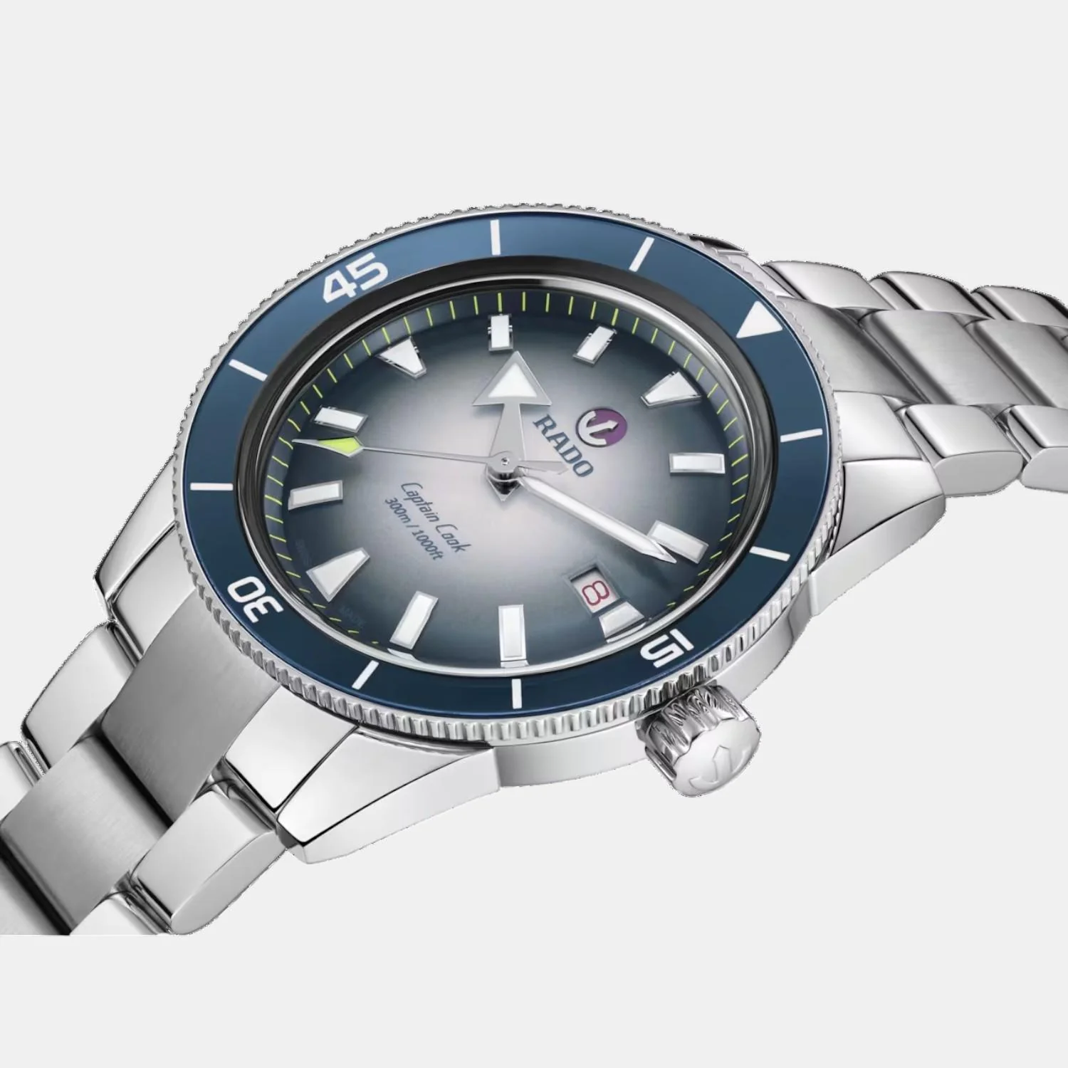 Captain Cook Men Automatic Blue & White Dial Analog Stainless Steel Watch R32154208 - Image 4