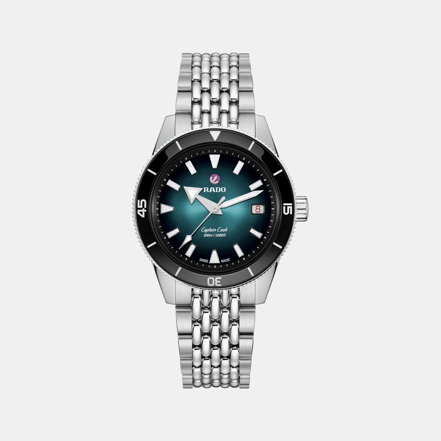 Captain Cook Men Automatic Turquoise Dial Analog Stainless Steel Watch R32223213