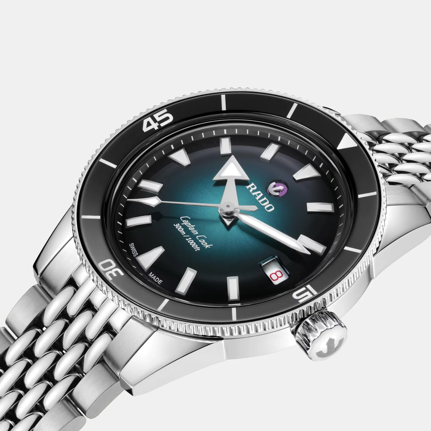 Captain Cook Men Automatic Turquoise Dial Analog Stainless Steel Watch R32223213 - Image 5