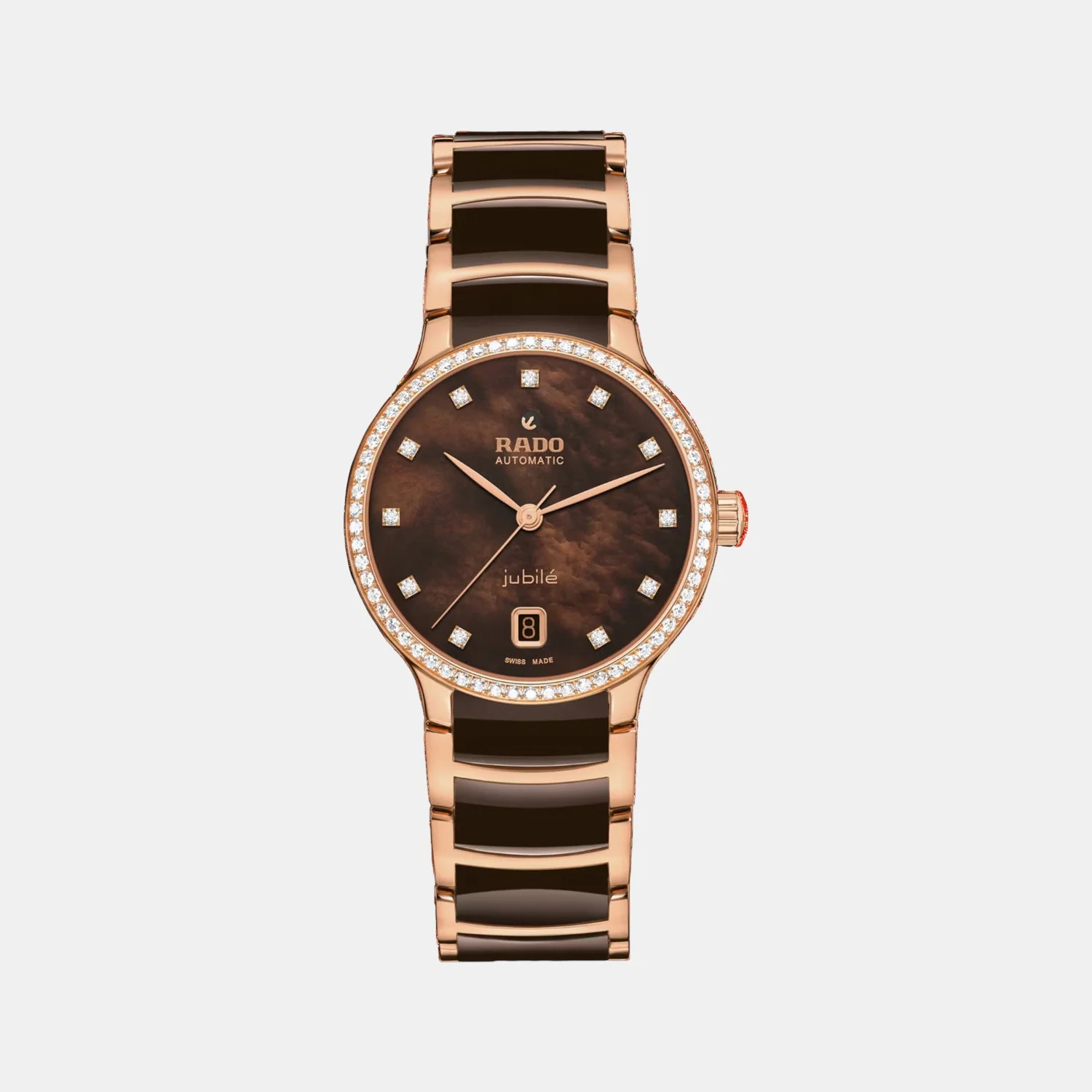 Centrix Jublie Women Automatic Brown Mother Of Pearl Dial Analog Stainless Steel Watch R30230922