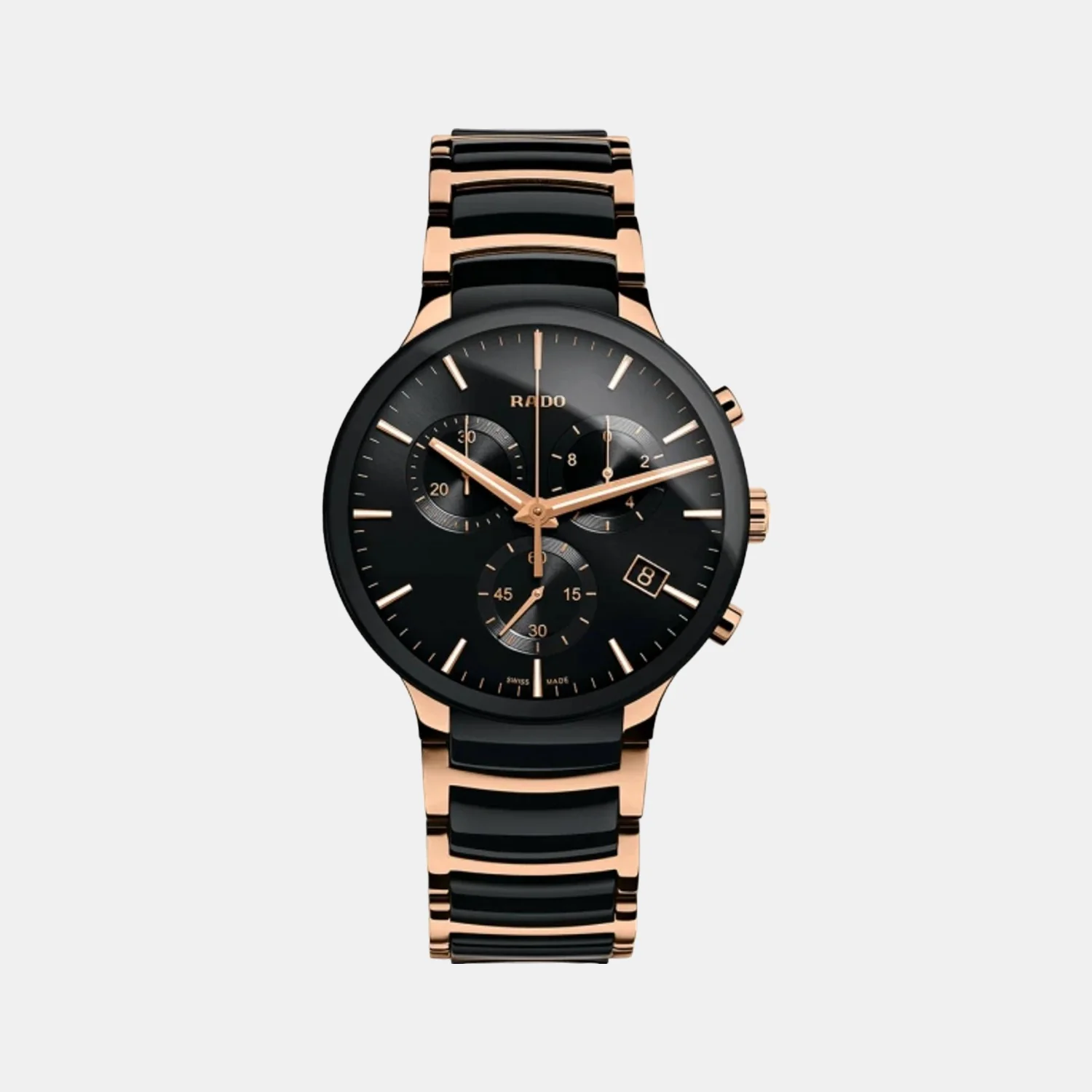 Centrix Men Quartz Black Dial Chronograph Stainless Steel Watch R30187172