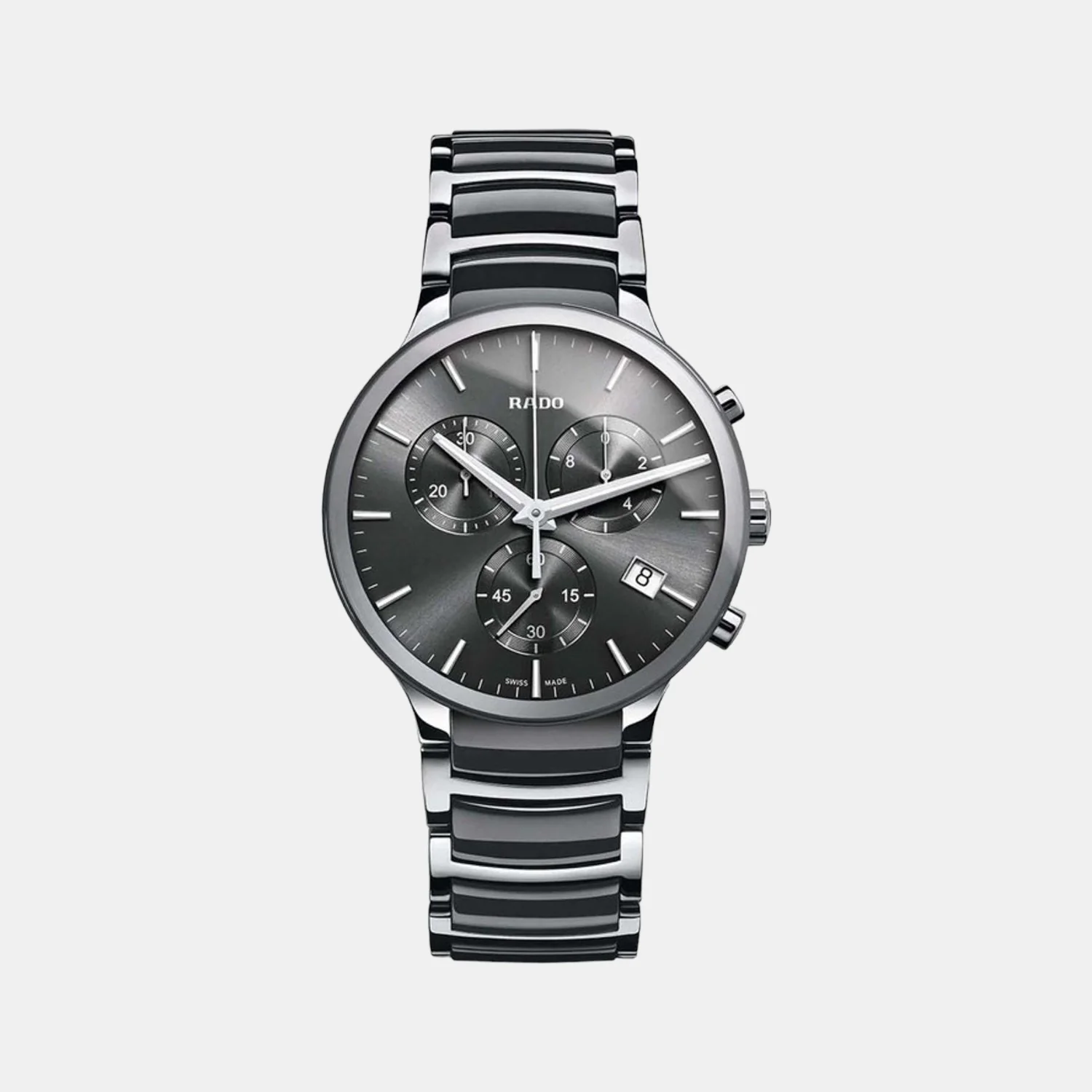 Centrix Men Quartz Grey Dial Chronograph Stainless Steel Watch R30122122