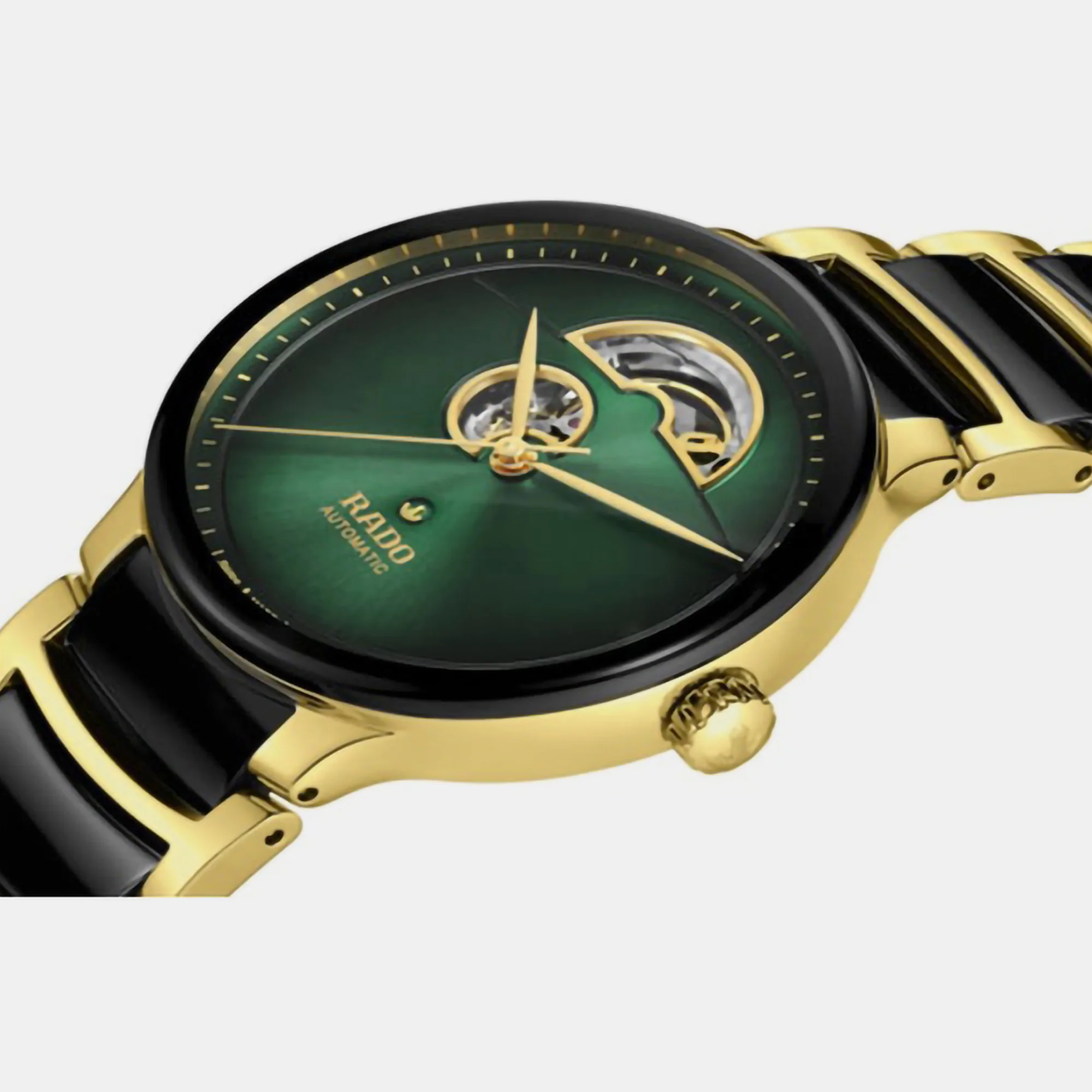 Centrix Unisex Automatic Green Dial Analog Ceramic Watch R30008302 - Image 3