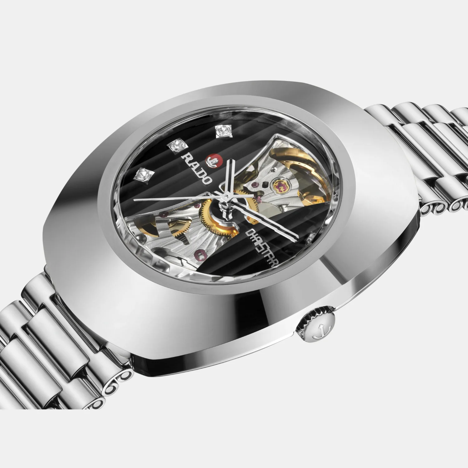 Diastar Men Automatic Black Dial Analog Stainless Steel Watch R12063103 - Image 2