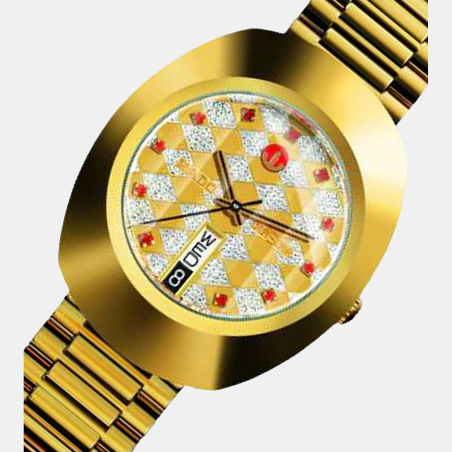 Diastar Men Quartz Gold Dial Analog Stainless Steel Watch R12413193 - Image 4