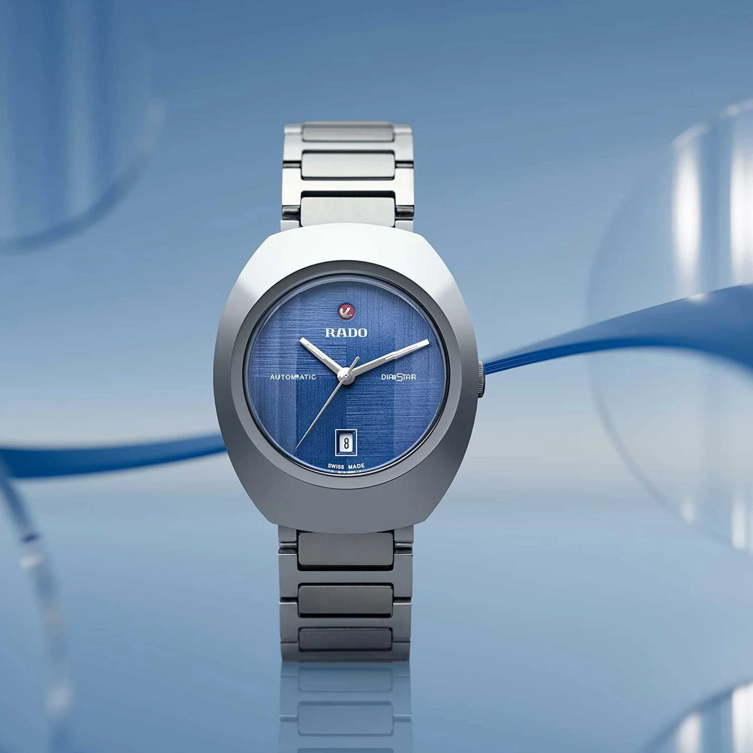 DiaStar Original Women Automatic Blue Dial Analog Stainless Steel Watch R12170343 - Image 3