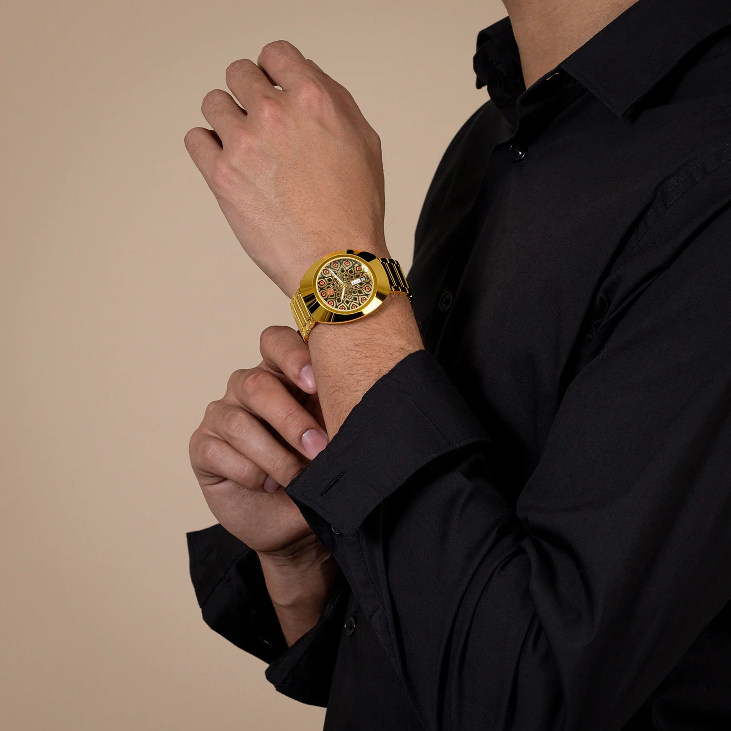 Diastar Unisex Automatic Black & Yellow Dial Analog Stainless Steel Watch R12161653 - Image 7