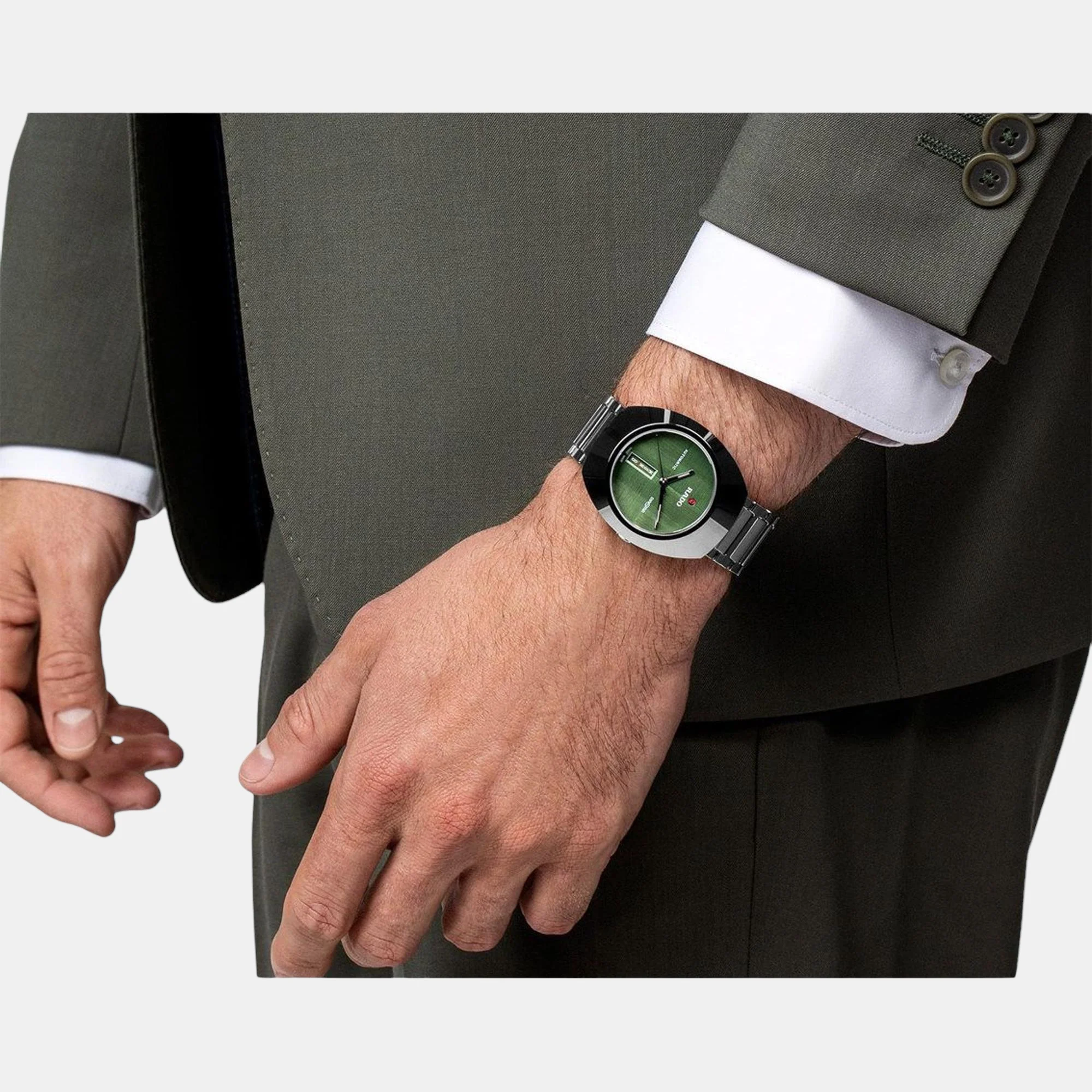 Diastar Unisex Automatic Green Dial Analog Stainless Steel Watch R12160303 - Image 4